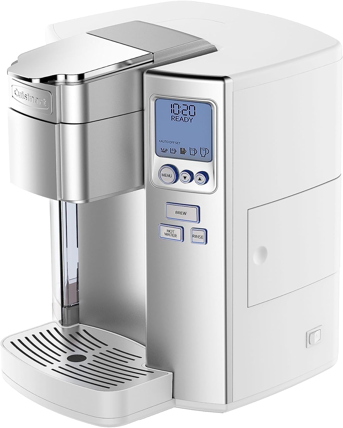 Cuisinart Coffee Maker, Single Serve 72-Ounce Reservoir Coffee Machine, Programmable Brewing & Hot Water Dispenser, Stainless Steel, SS-10P1,Silver