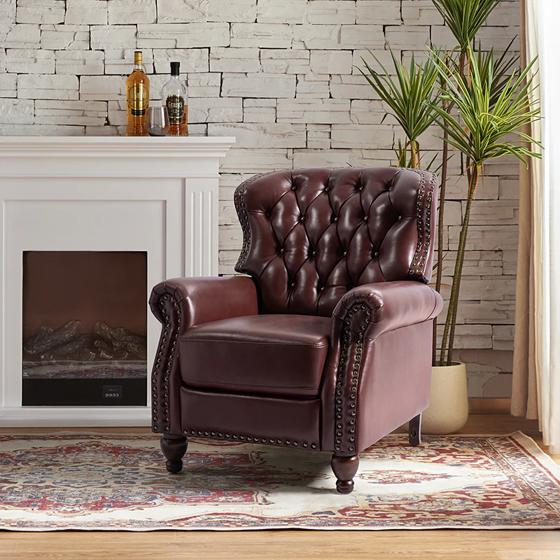 Gabrielle Genuine Leather Oversized Recliner