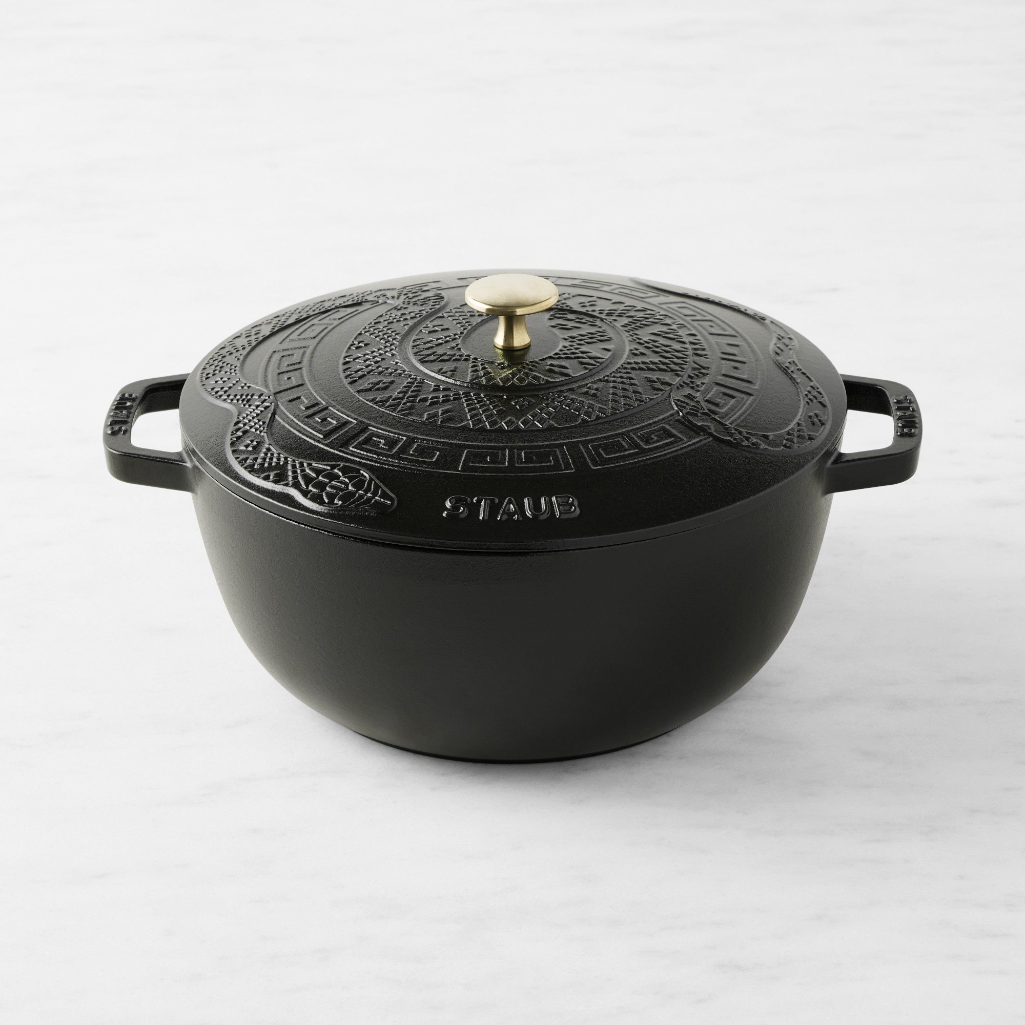 Staub Enameled Cast Iron Essential French Oven with Snake Lid, 5-Qt.