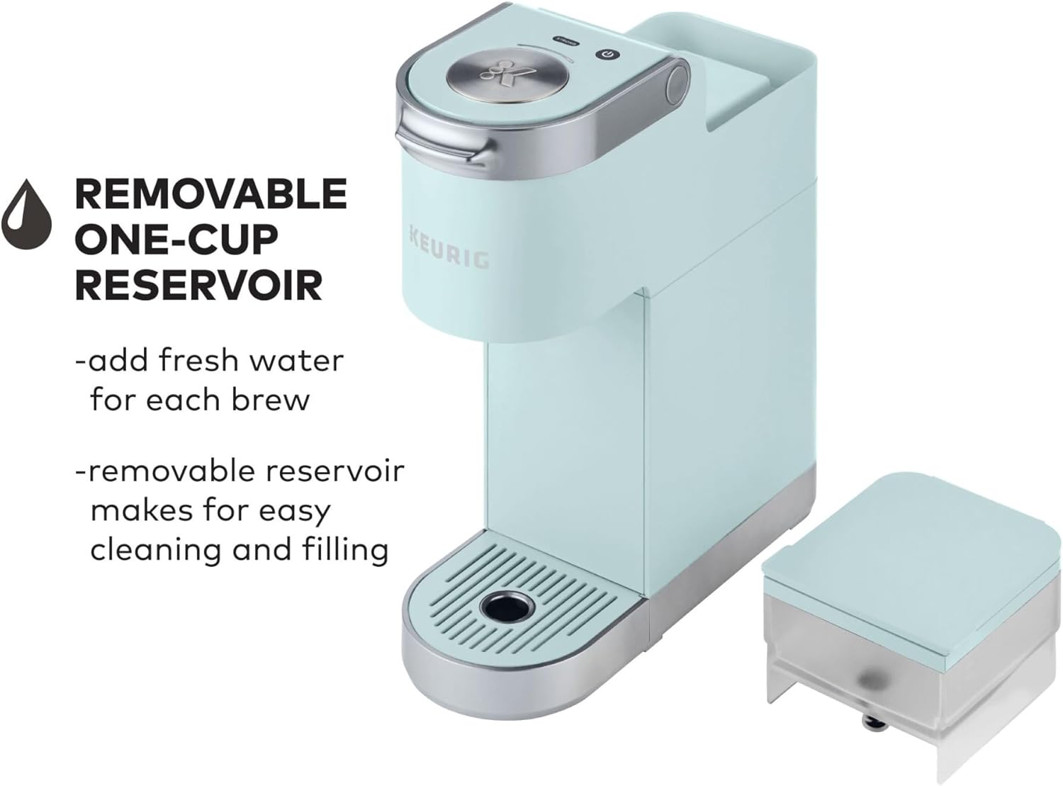 Keurig K-Mini Plus Single Serve K-Cup Pod Coffee Maker, with 6 to 12oz Brew Size, Stores up to 9 K-Cup Pods, Travel Mug Friendly, Matte Black