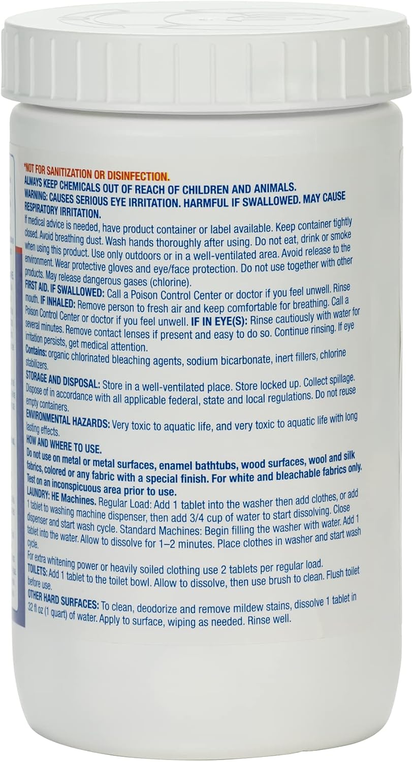 Evolve Concentrated Bleach Tablet Bulk Size 240 Tablets 1 Pack Original Scent