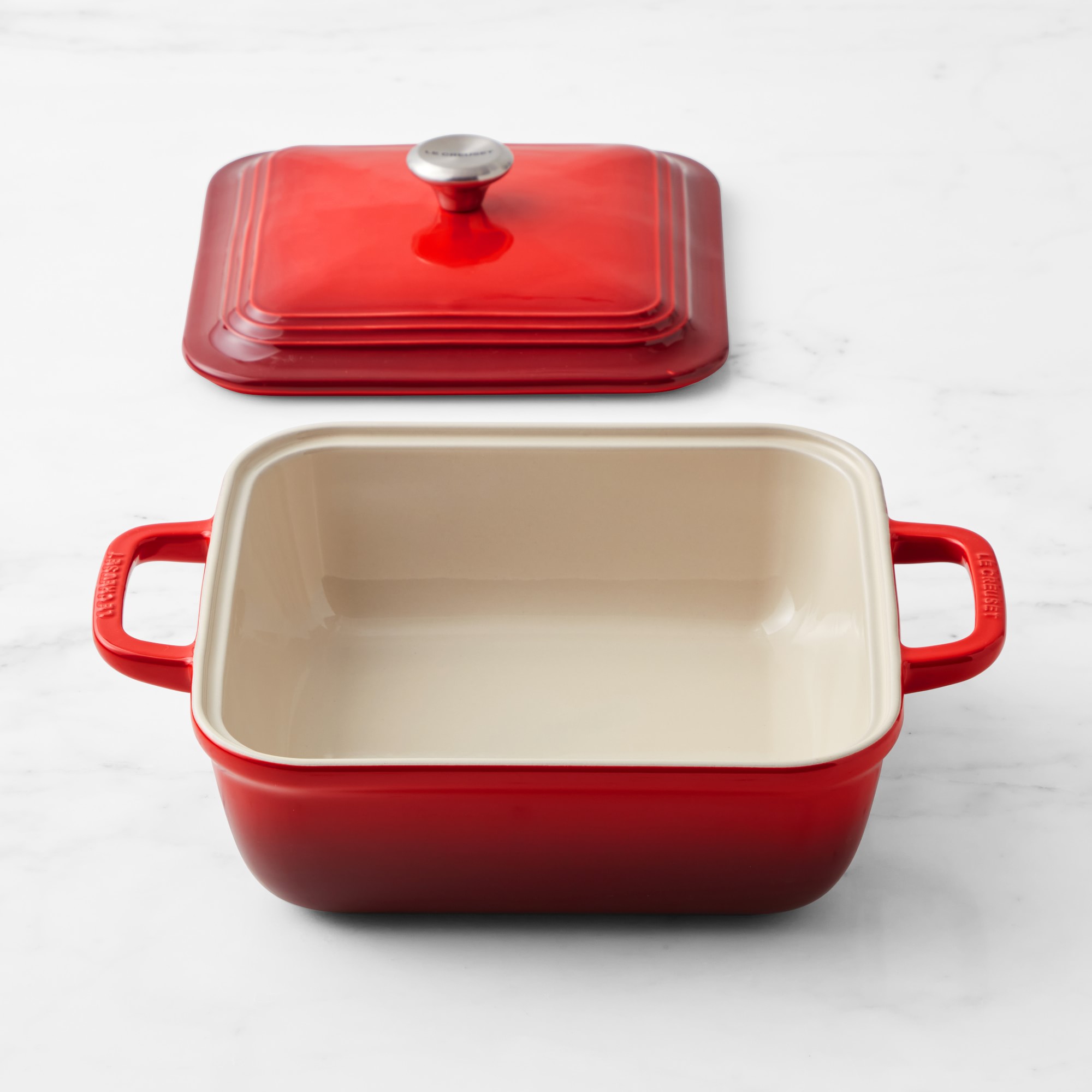Le Creuset San Francisco Stoneware Square Covered Baker, 3-Qt.