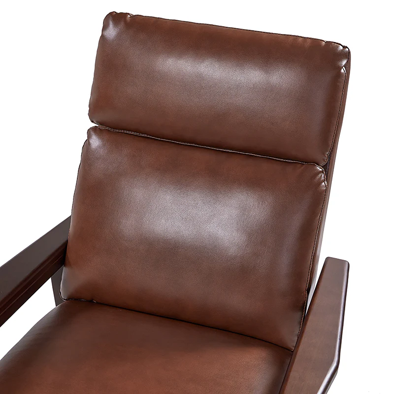 Rainer Timeless Elegance Faux Leather Solid Wood Recliner
