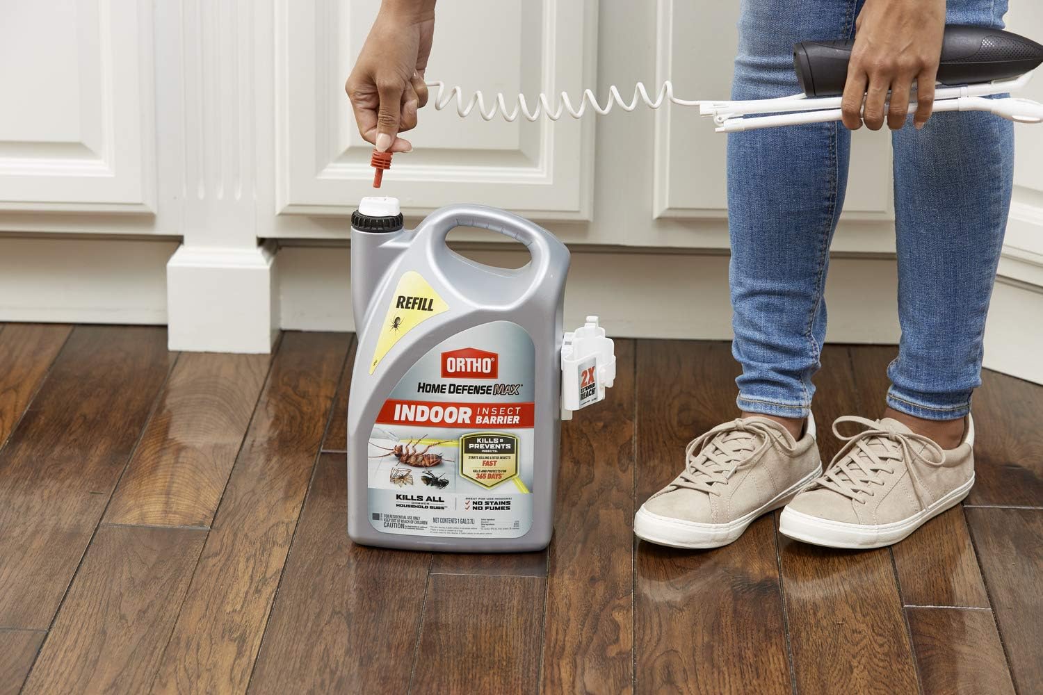 Ortho Home Defense Max Indoor Insect Barrier: Starts to Kill Ants, Roaches, Spiders, Fleas & Ticks Fast, 1 gal.