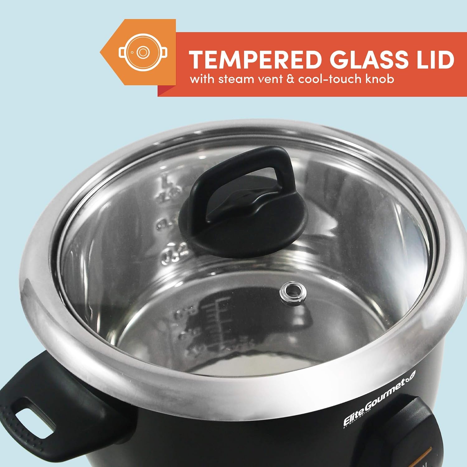 Elite Gourmet ERC-003 Electric Rice Cooker with Automatic Keep Warm Makes Soups, Stews, Grains, Hot Cereals, White, 6 Cups Cooked (3 Cups Uncooked)