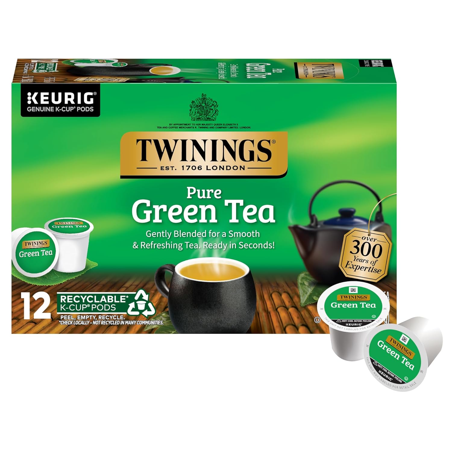 Twinings English Breakfast Black Tea K-Cup Pods for Keurig, 24 Count (Pack of 1), Smooth, Flavourful, Robust, Caffeinated, Enjoy Hot or Iced | Packaging May Vary
