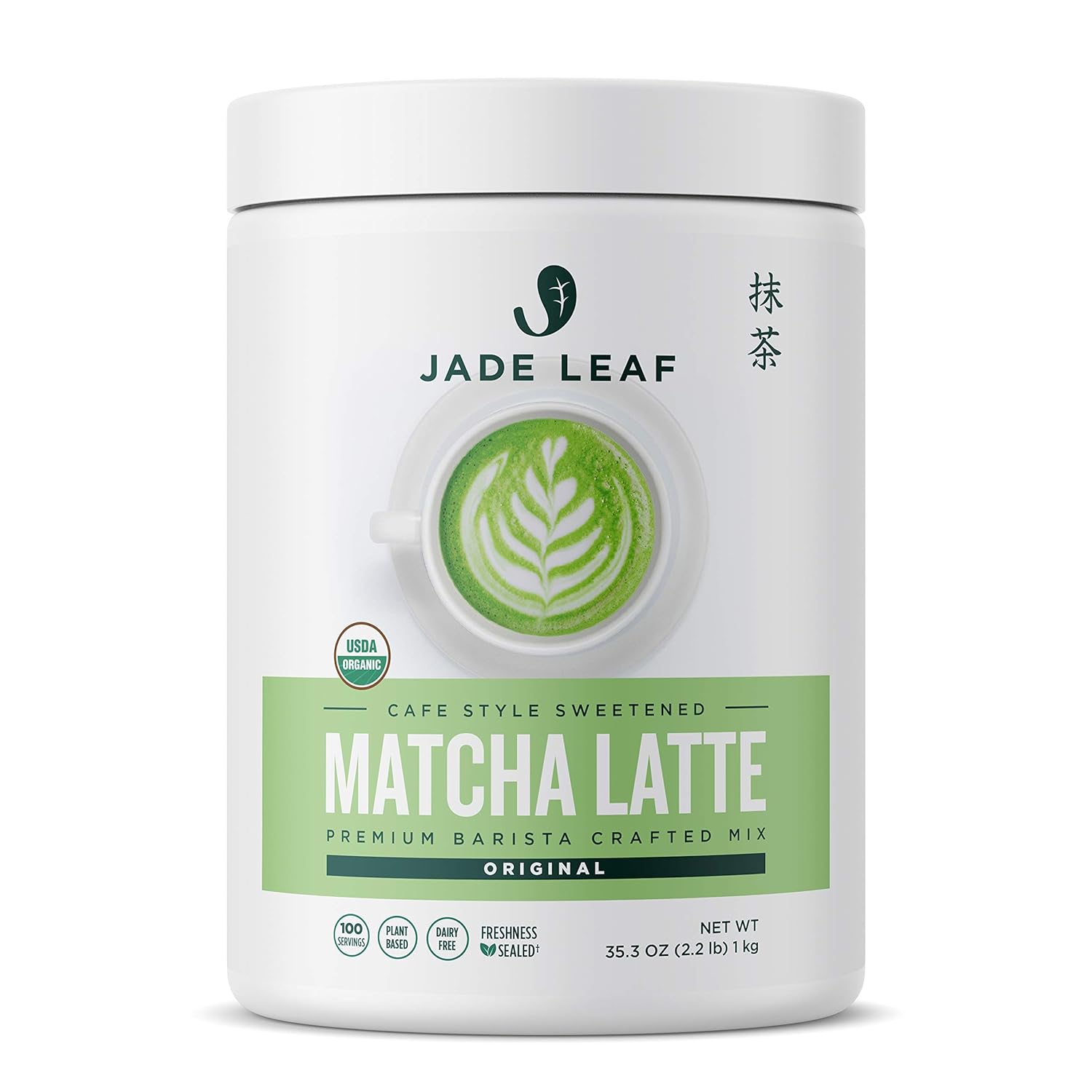 Jade Leaf Matcha Organic Café Style Sweetened Matcha Latte Premium Barista Crafted Mix - Original - Authentically Japanese (5.3 Ounce Pouch)