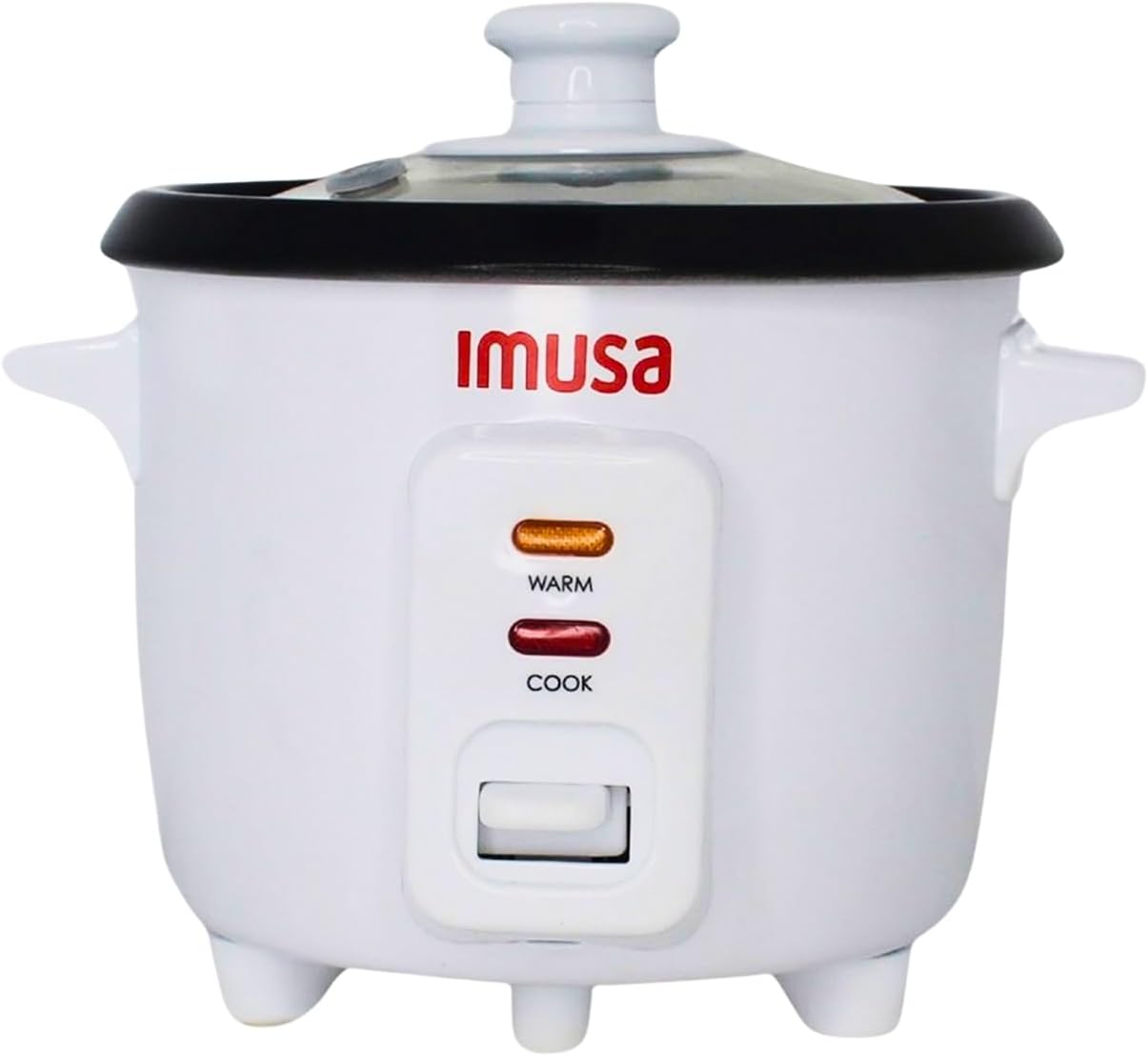 IMUSA USA GAU-00011 Electric Nonstick Rice Cooker 3-Cup (Uncooked) 6-Cup (Cooked), White
