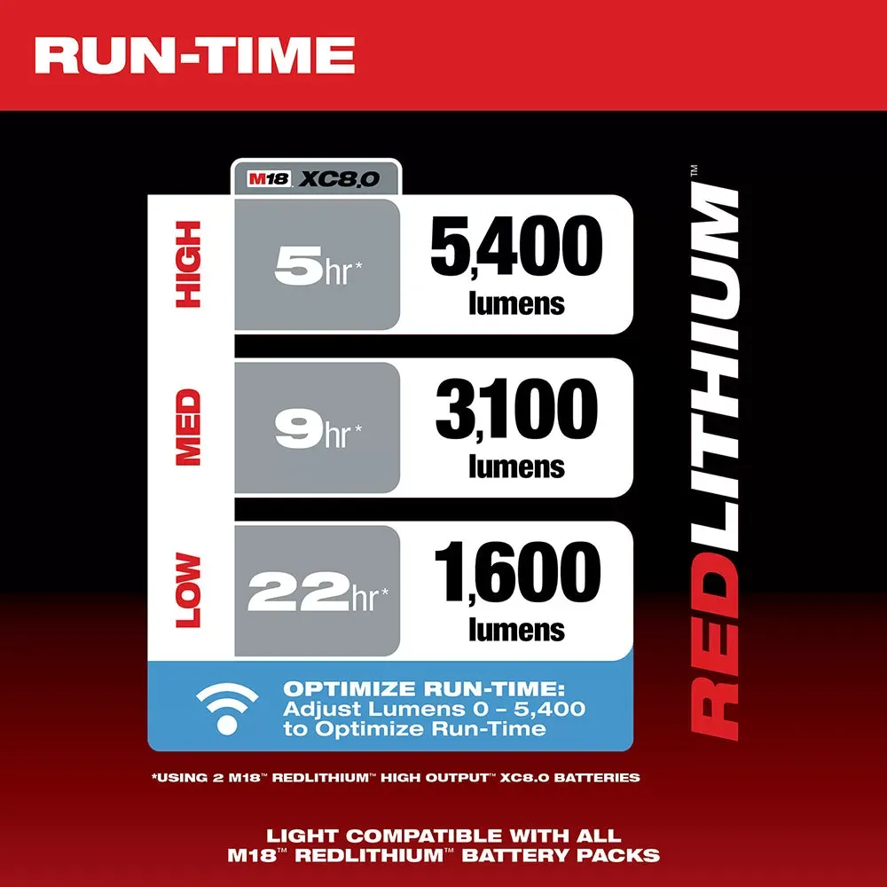 Milwaukee 2120-20 M18 18V ROCKET Dual Pack Tower Light One Key