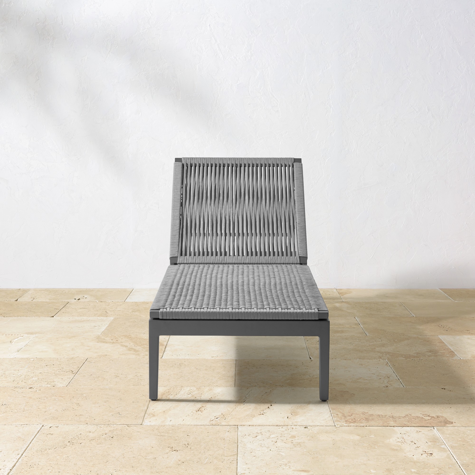 Pasadena Outdoor Metal and Rope Chaise