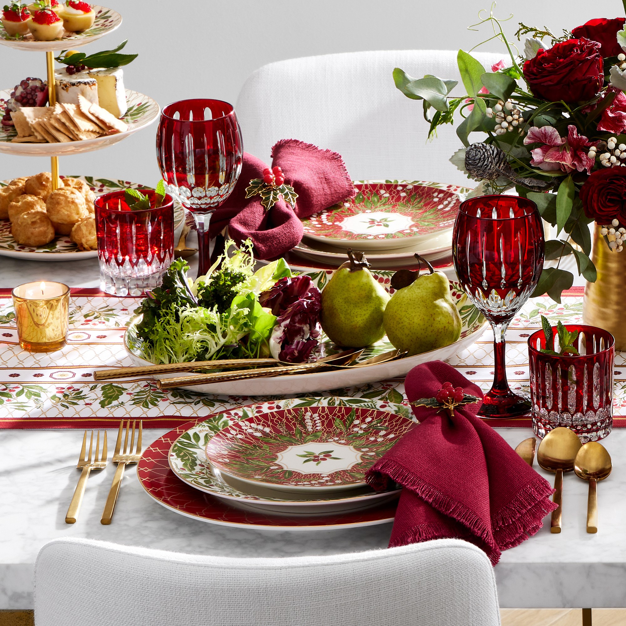 Wilshire Jewel Cut Mixed Wine Glasses, Set of 4