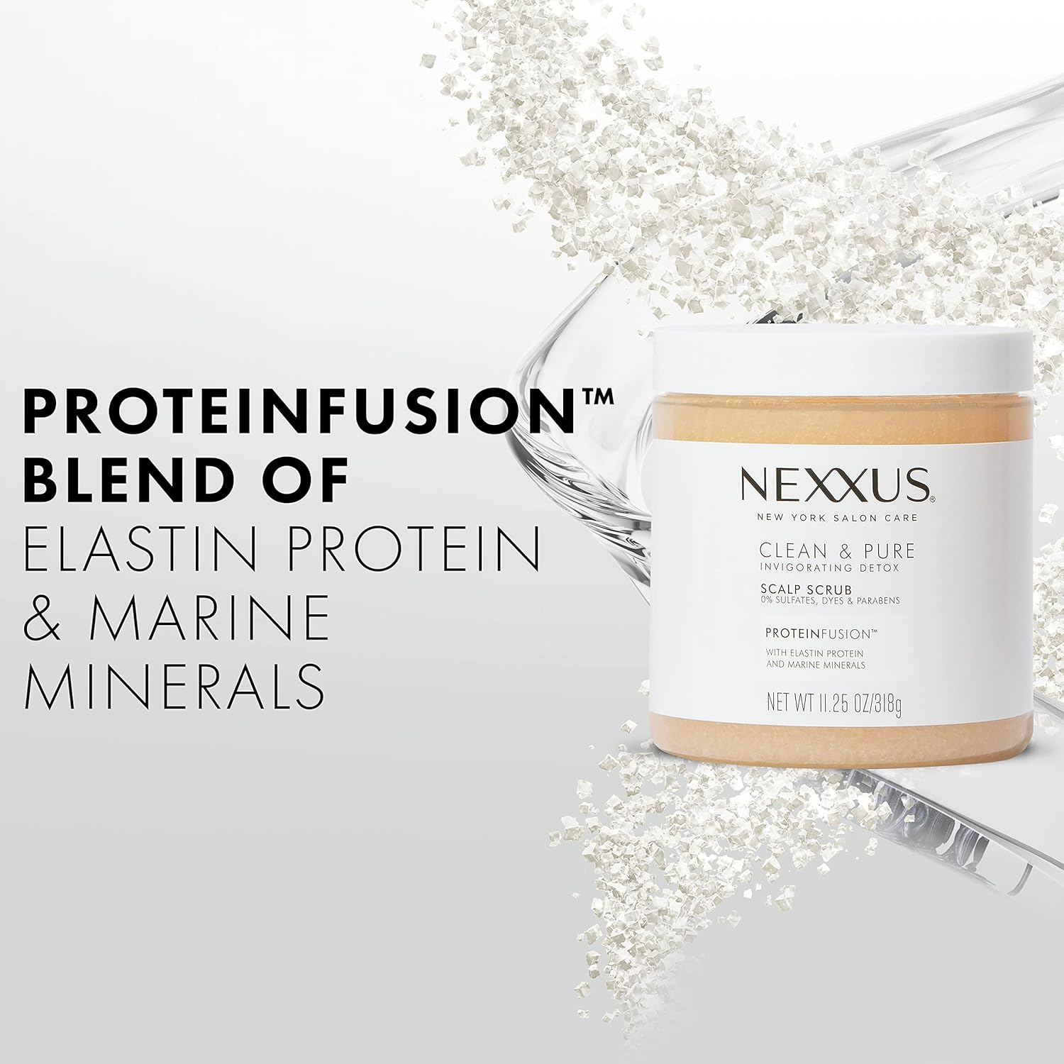 Nexxus Sulfate-Free Hair Scrub Exfoliating Scalp Scrub To Nourish & Clarify Silicone, Dye, & Paraben Free Hair Scrub 10 oz