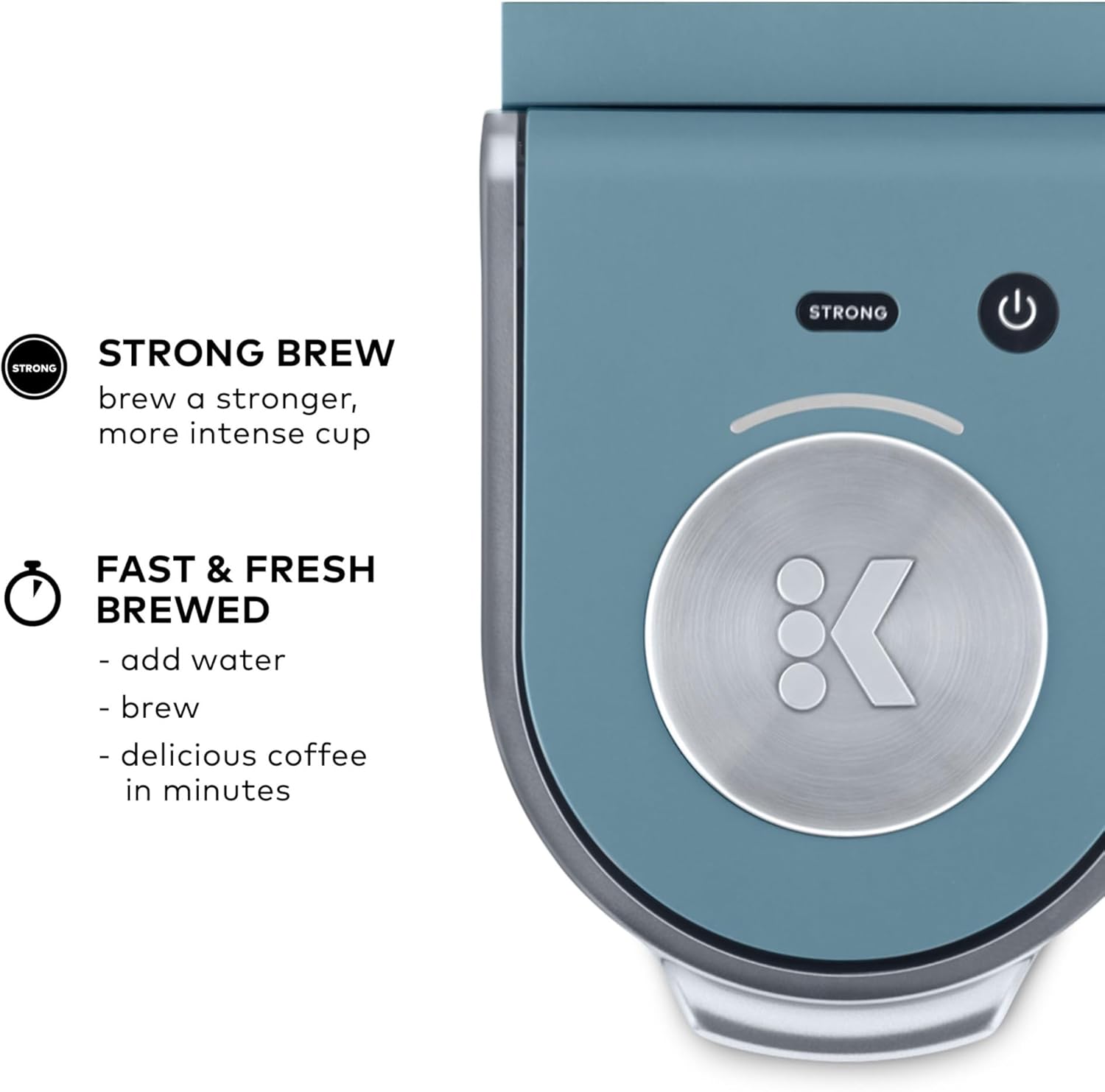 Keurig K-Mini Plus Single Serve K-Cup Pod Coffee Maker, with 6 to 12oz Brew Size, Stores up to 9 K-Cup Pods, Travel Mug Friendly, Matte Black