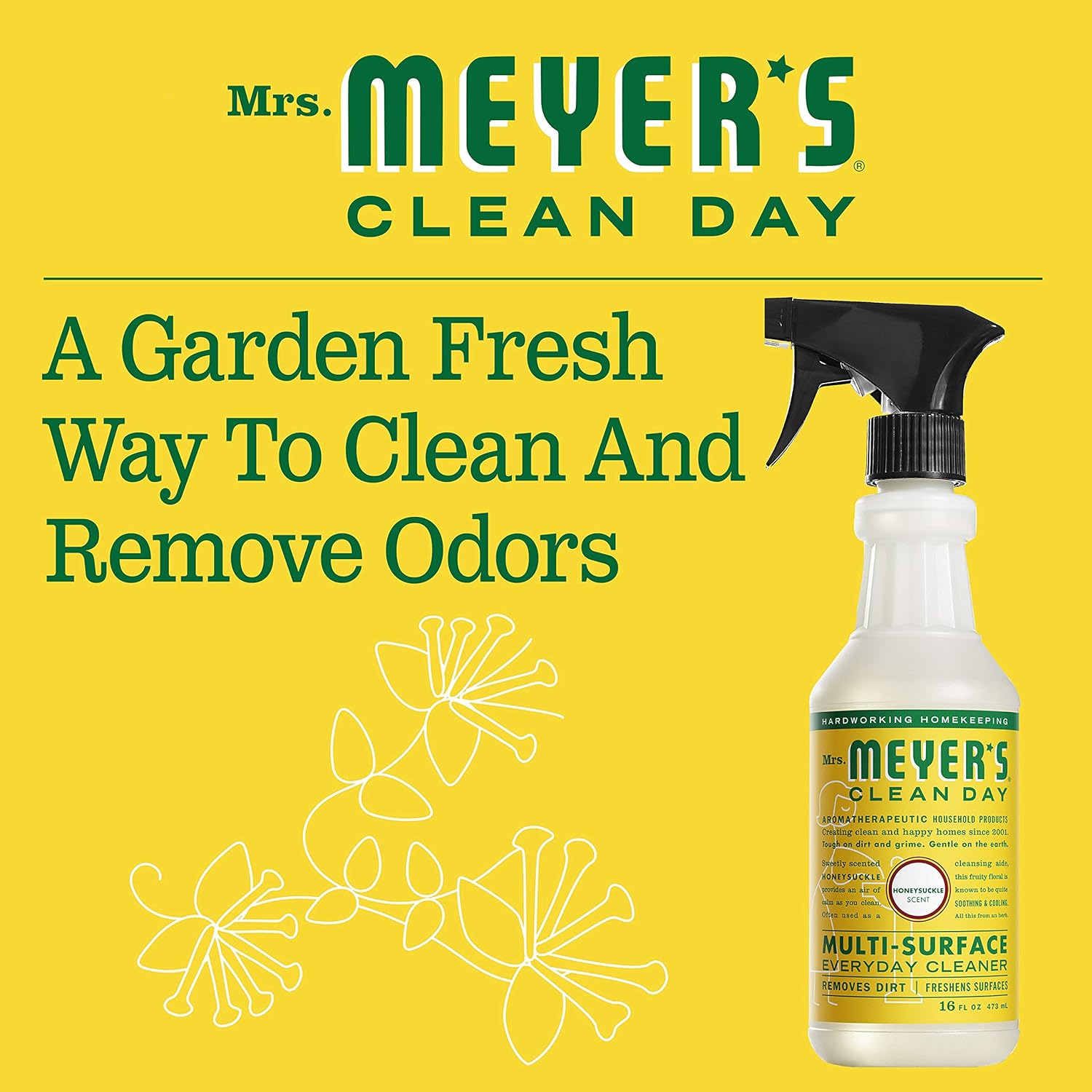 Mrs. Meyer's All-Purpose Cleaner Spray, Lemon Verbena, 16 fl. oz - Pack of 3