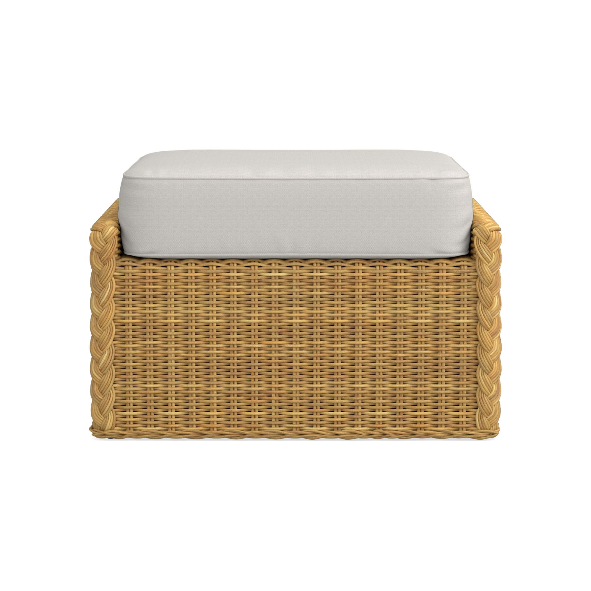 AERIN East Hampton Outdoor Coffee Table Ottoman Cushions