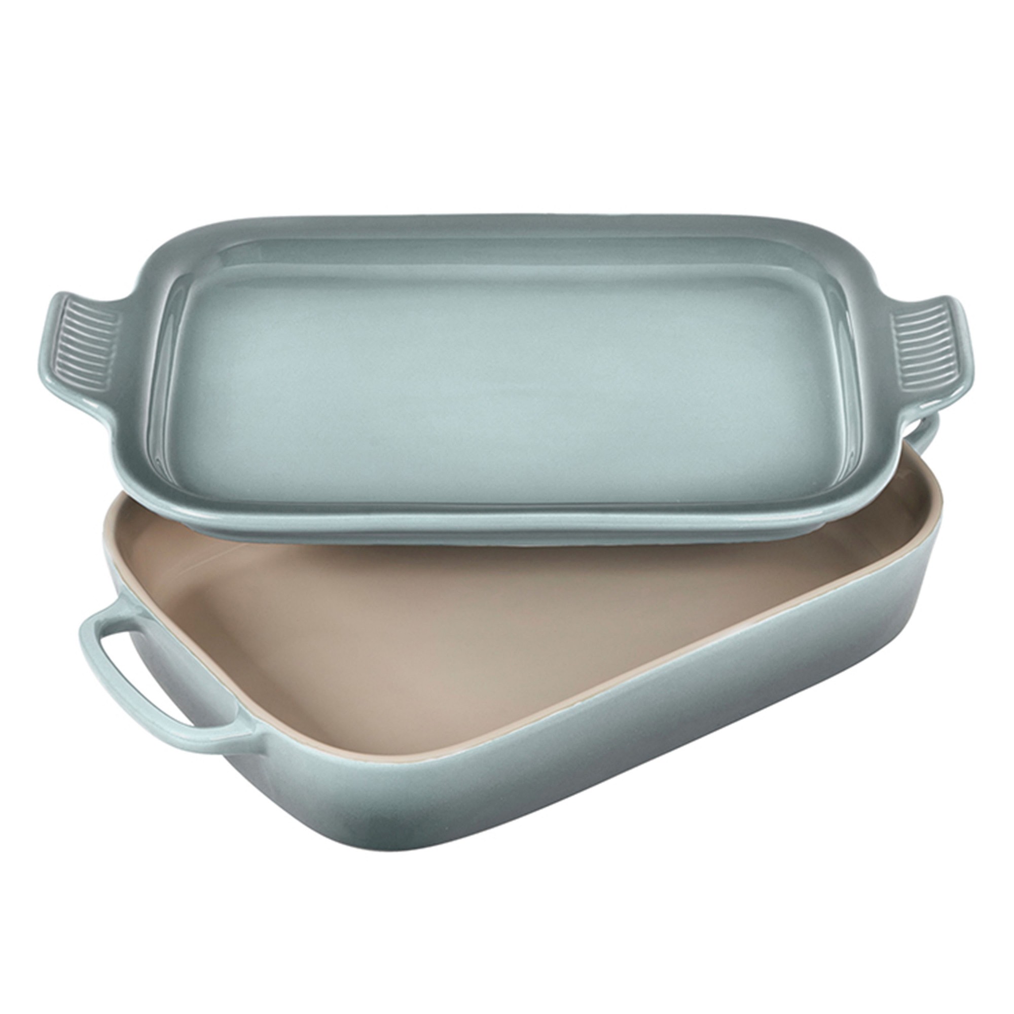 Le Creuset Stoneware Rectangular Baker with Platter Lid, 2 3/4 Qt.