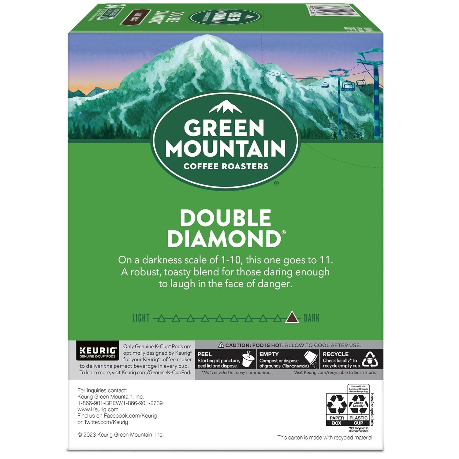 Green Mountain Coffee Roasters Dark Magic Keurig Single-Serve K-Cup Pods, Dark Roast Coffee, 72 Count (6 Packs of 12)