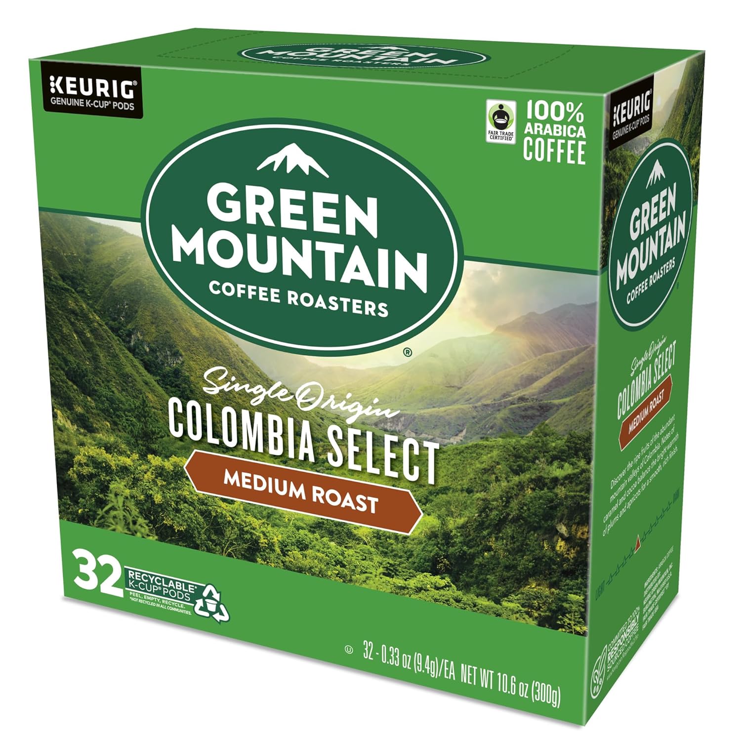 Green Mountain Coffee Roasters Half Caff Keurig Single-Serve K-Cup pods, Medium Roast Coffee, 72 Count (6 Packs of 12)