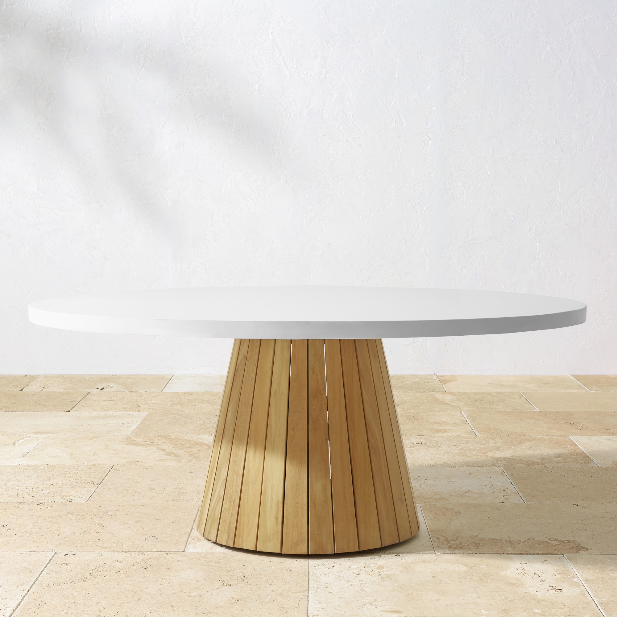 Balboa Oval Fiberstone Dining Table (72