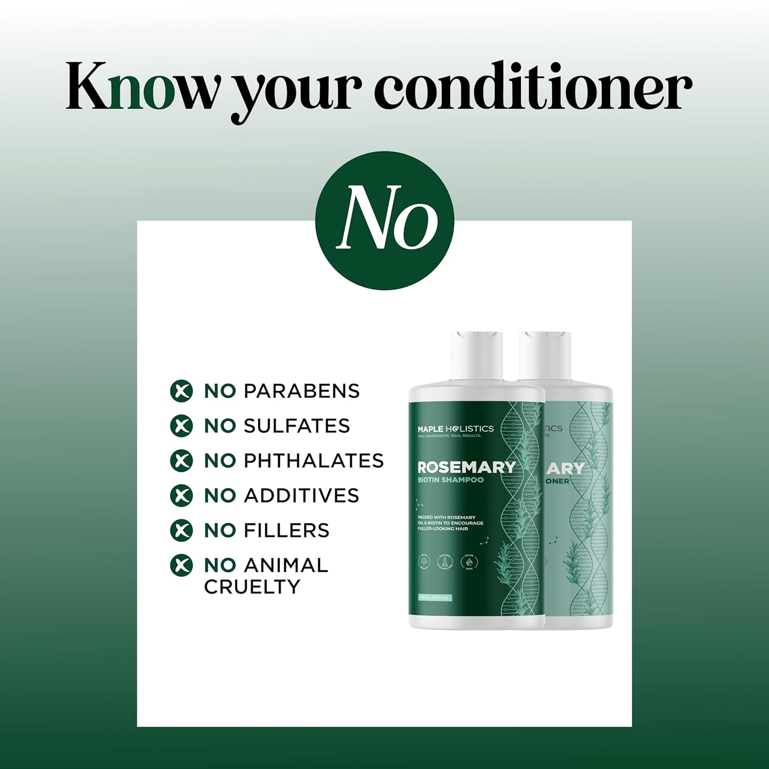 Volumizing Biotin Shampoo and Conditioner Set - Sulfate Free Shampoo and Conditioner for Dry Damaged Hair Care - Thinning Hair Shampoo and Conditioner with Nourishing Biotin and Rosemary Oil (8oz)