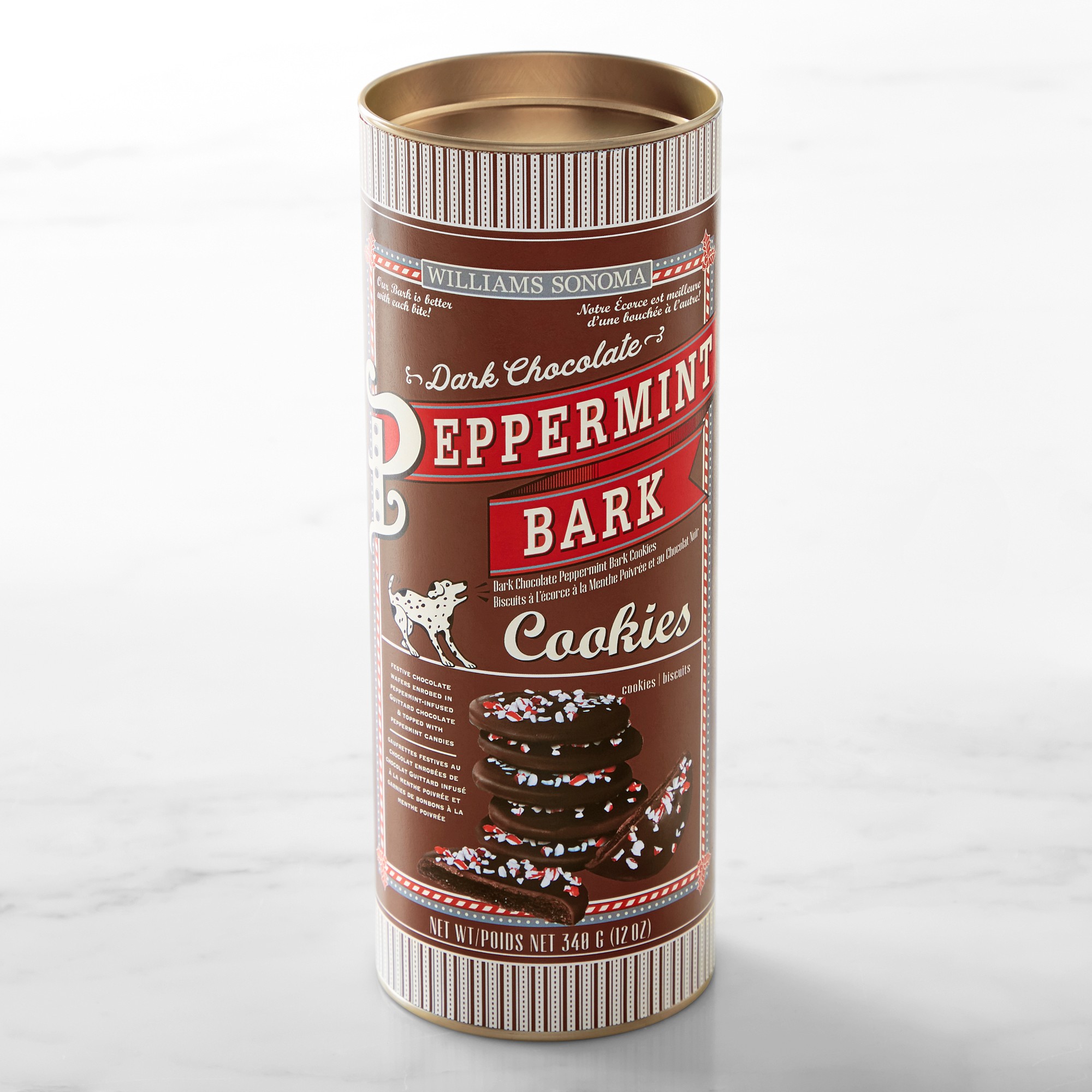 Williams Sonoma Dark Chocolate Peppermint Bark Cookies