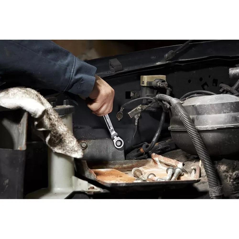 144-Position Flex-Head Ratcheting Combination Wrench Set SAE and METRIC (30-Piece)