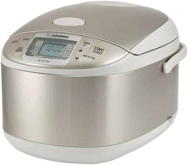 Zojirushi NS-TSC10 5-1/2-Cup (Uncooked) Micom Rice Cooker and Warmer, 1.0-Liter