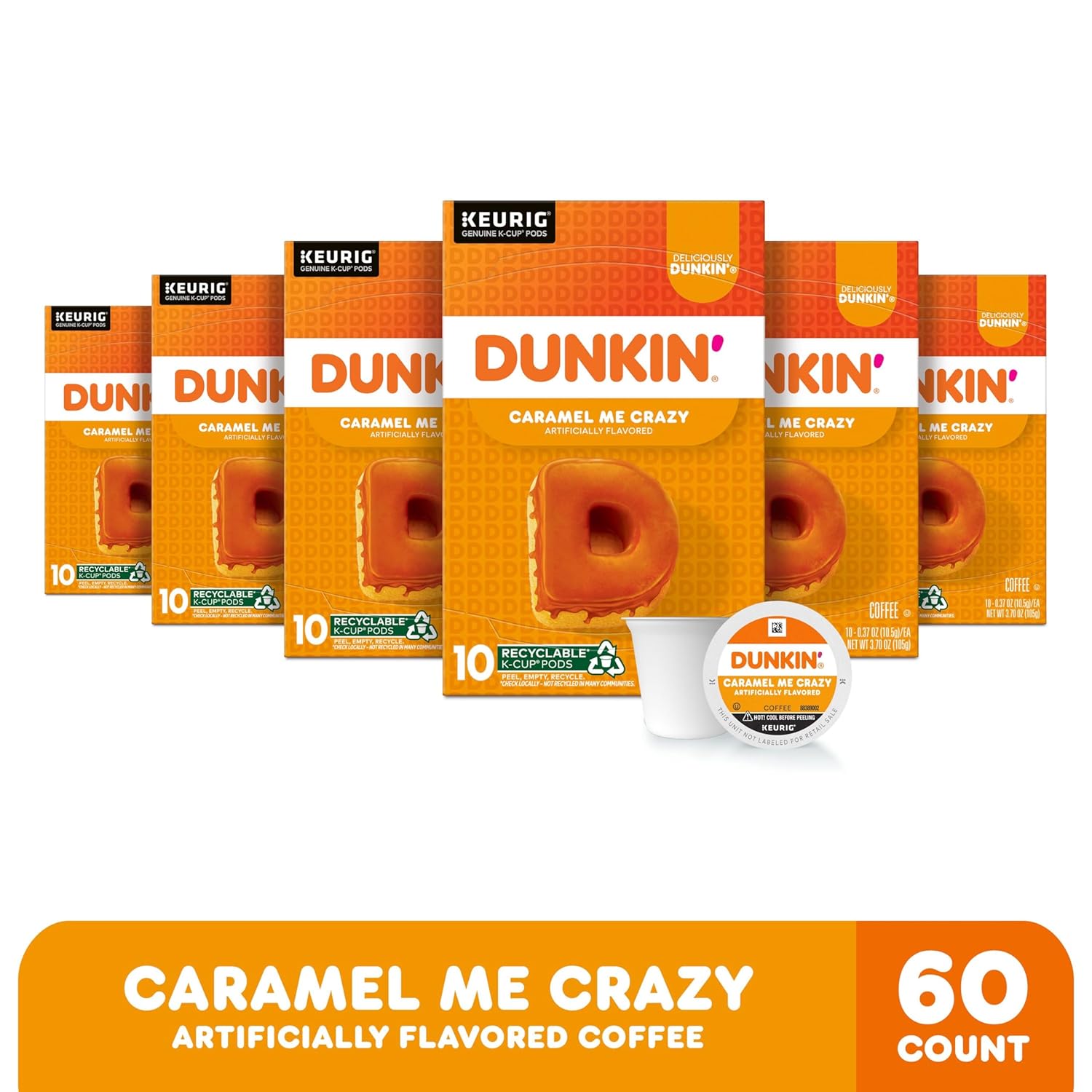 Dunkin' Original Blend Medium Roast Coffee, 60 Keurig K-Cup Pods