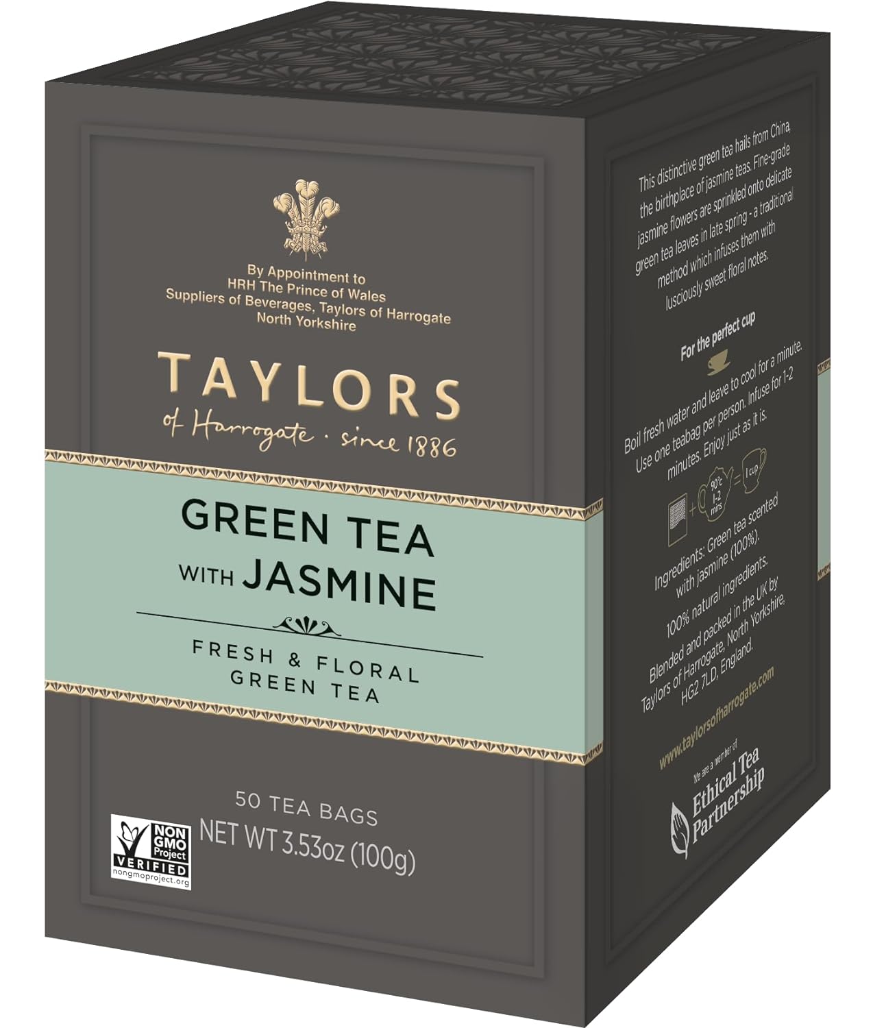 Taylors of Harrogate Organic Peppermint Herbal Tea, 50 Count