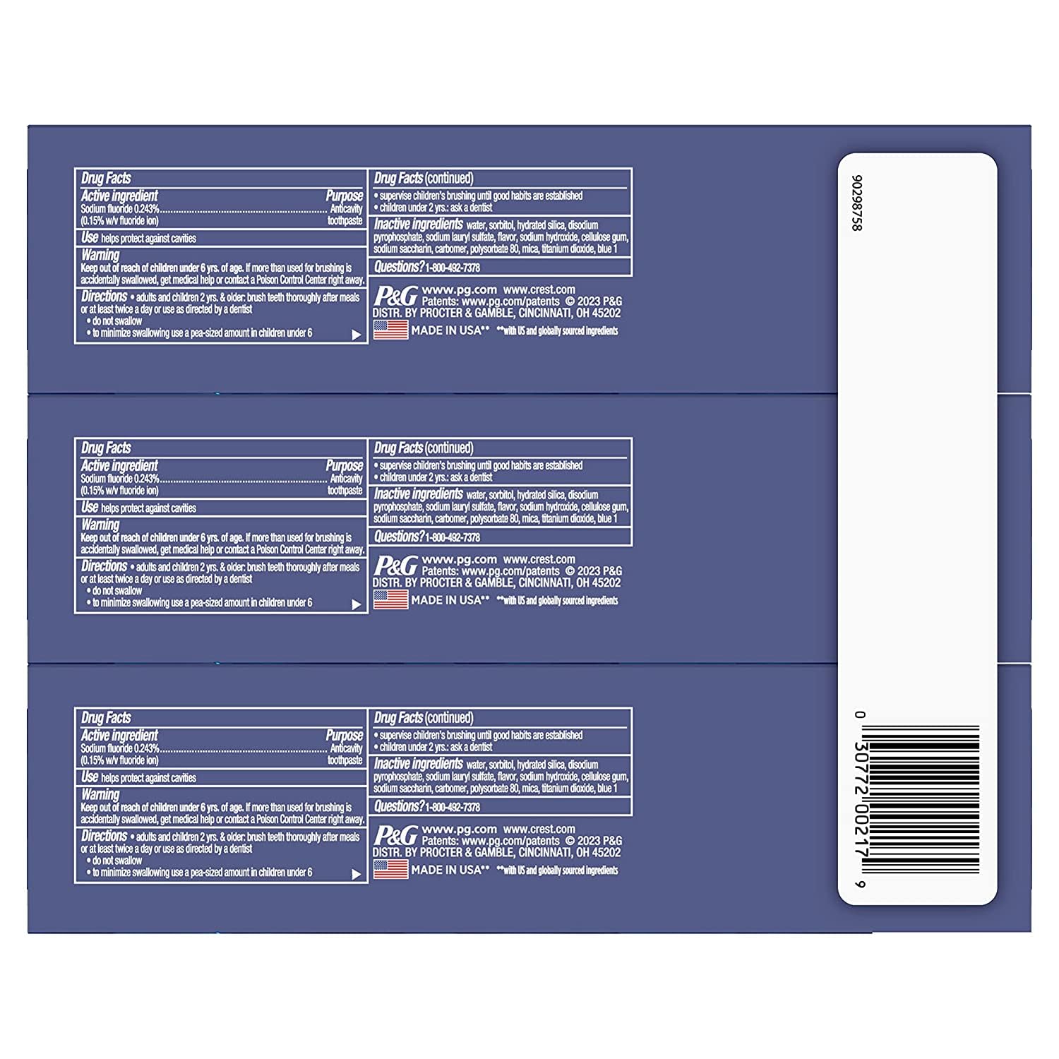 Crest 3D White Advanced Luminous Mint Teeth Whitening Toothpaste, 3.7 oz Pack of 4 - Helps Remove Surface Stains, Whitens Teeth, Strengthens Tooth Enamel, Protects Against Cavities