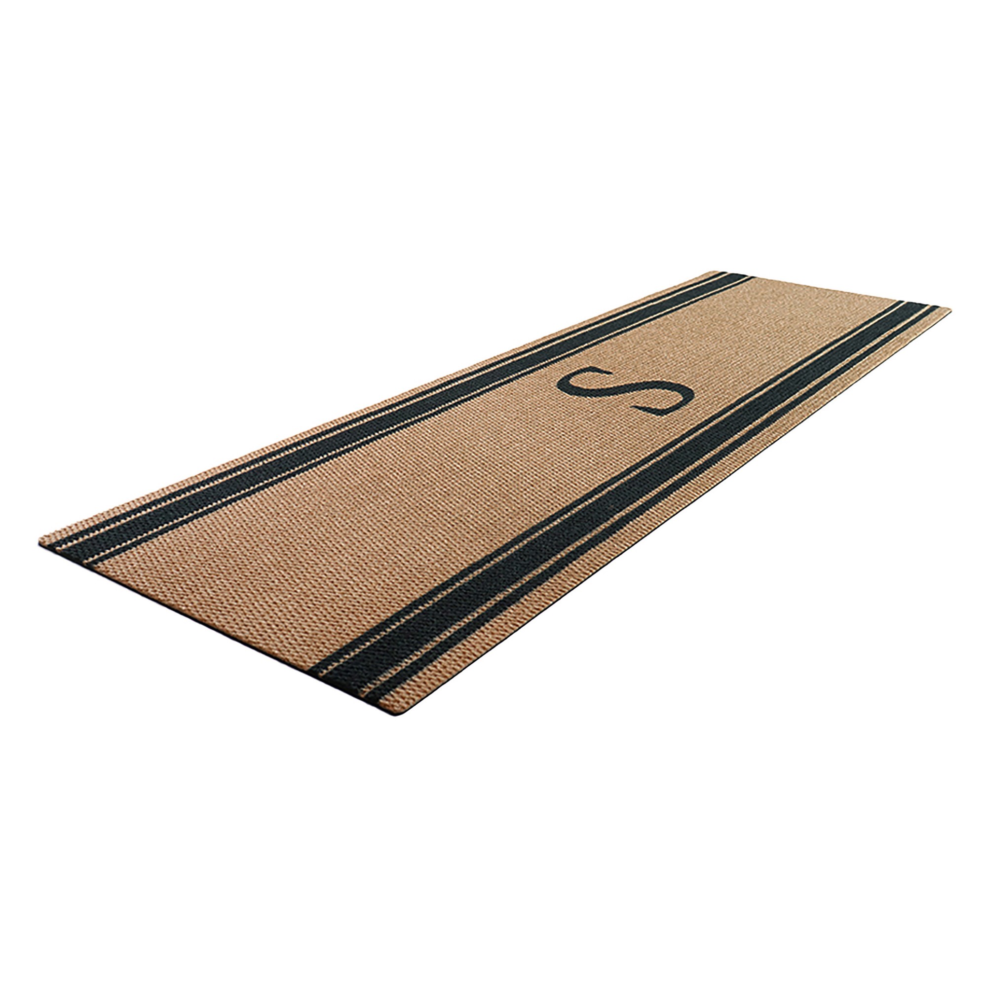 Neighburly Initial Stripes Indoor/Outdoor Monogram Doormat