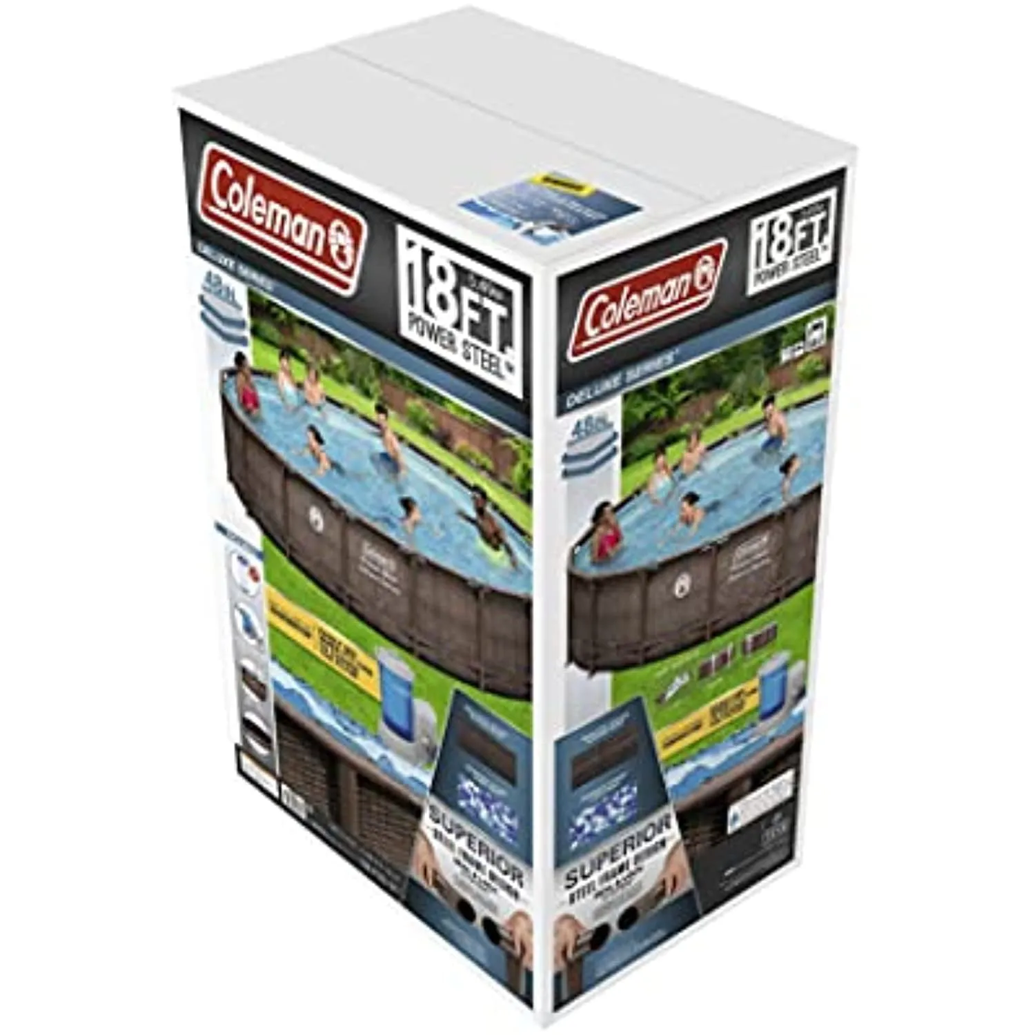 Coleman Power Steel 18’ x 48” Round Above Ground Pool Set