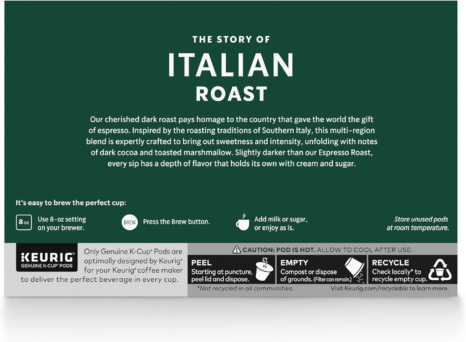 Starbucks K-Cup Coffee Pods, Dark Roast Coffee, French Roast for Keurig Brewers, 100% Arabica, 4 boxes (96 pods total)