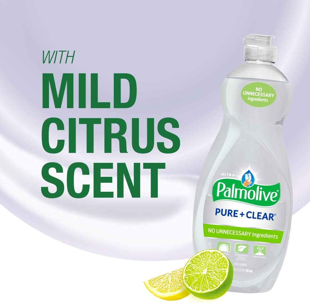 Palmolive Ultra Dishwashing Liquid Dish Soap, Oxy Power Degreaser - 32.5 Fl Oz (Pack of 4)