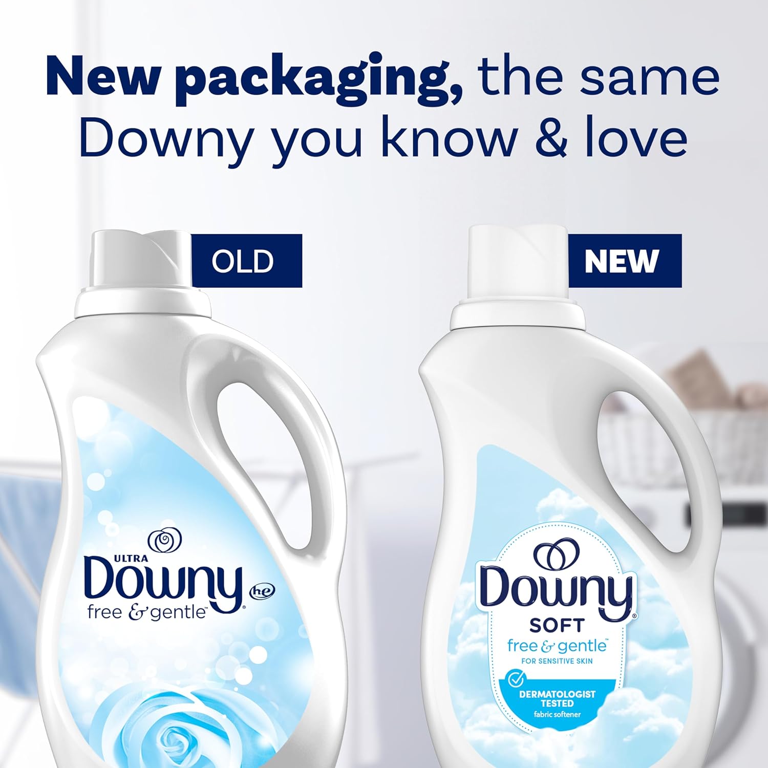 Downy Free & Gentle Fabric Softener (Fabric Conditioner), 140 fl oz, 190 Loads, Hypoallergenic