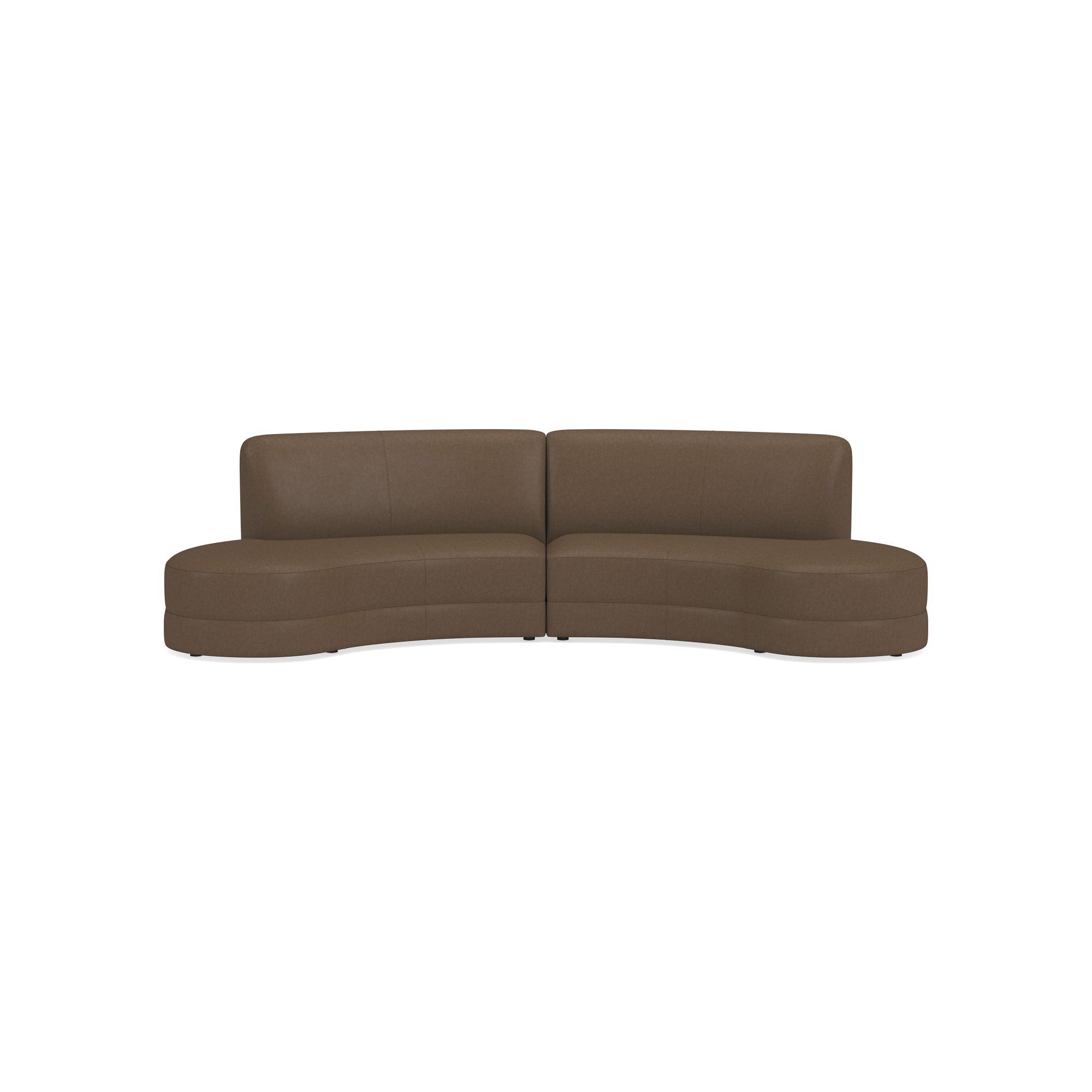 Capri 2-Piece Bumper Armless Sectional (132