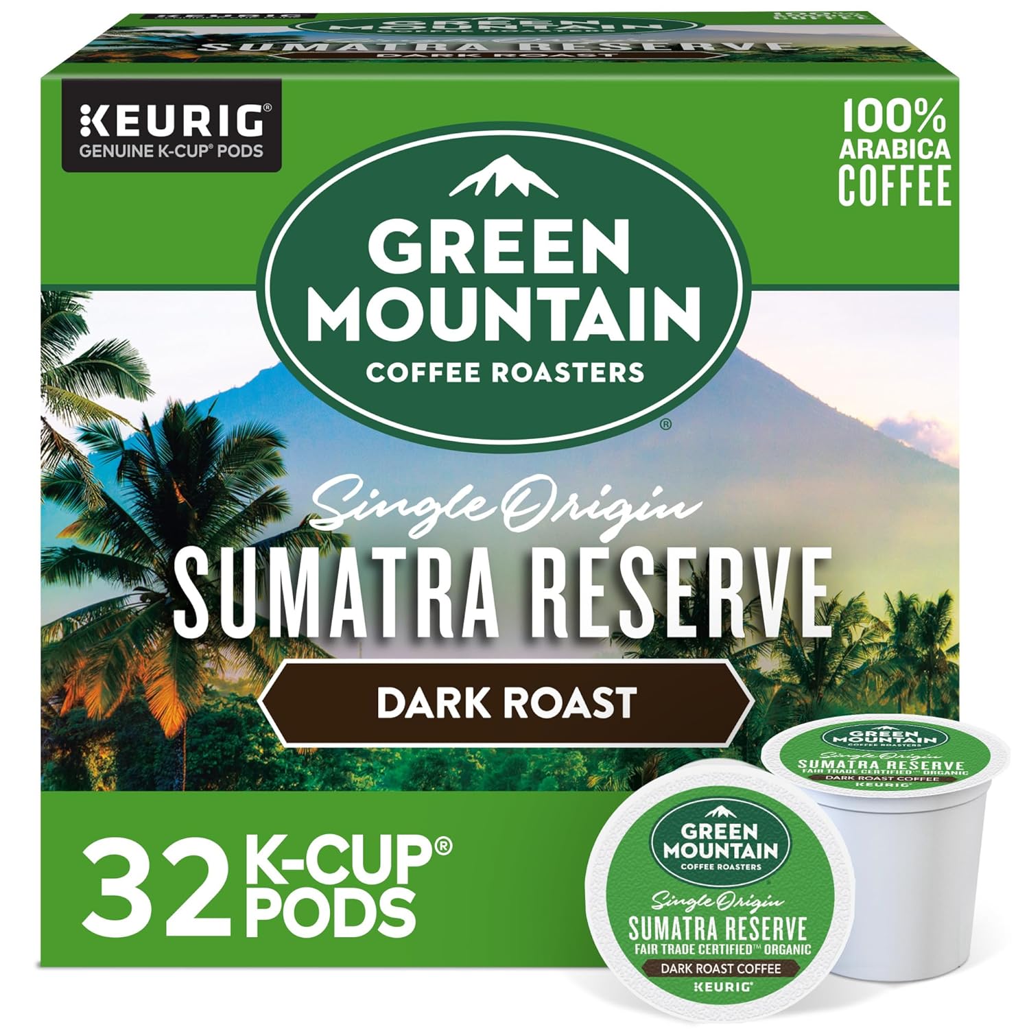 Green Mountain Coffee Roasters Dark Magic Keurig Single-Serve K-Cup Pods, Dark Roast Coffee, 72 Count (6 Packs of 12)