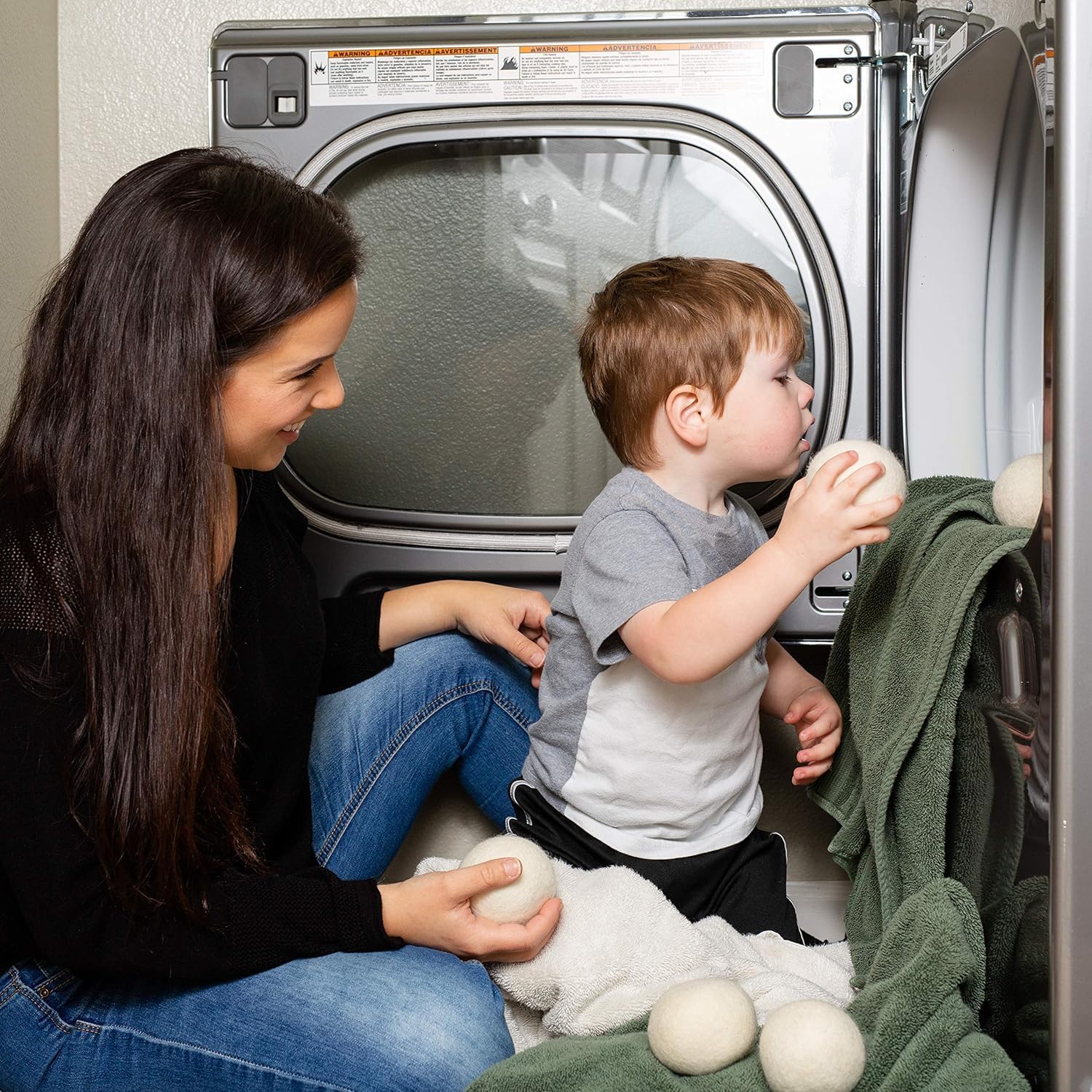 Wool Dryer Balls XL 6-Pack - 100% Pure New Zealand Wool, Ecoigy Natural Fabric Softener, Reduces Wrinkles & Drying Time, Ideal for Essential Oils, Dryer Sheets Alternative,Dryer Balls Laundry Reusable