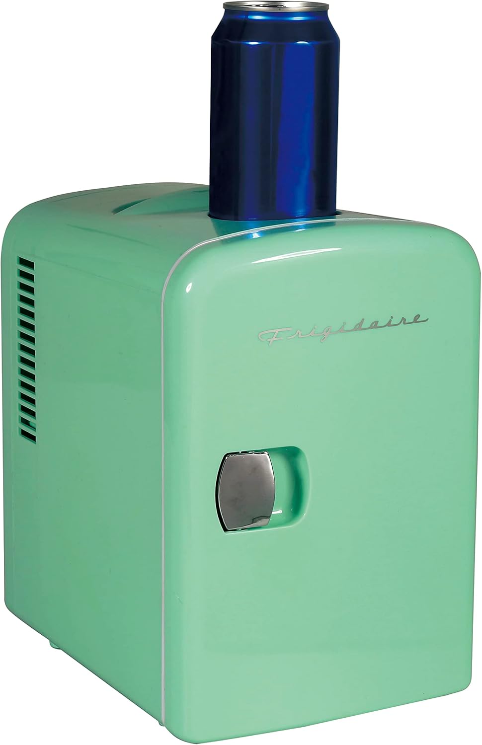 Frigidaire Mini Portable Compact Personal Fridge Cooler, 4 Liter Capacity Chills Six 12 oz Cans, 100% Freon-Free & Eco Friendly, Includes Plugs for Home Outlet & 12V Car Charger – Black