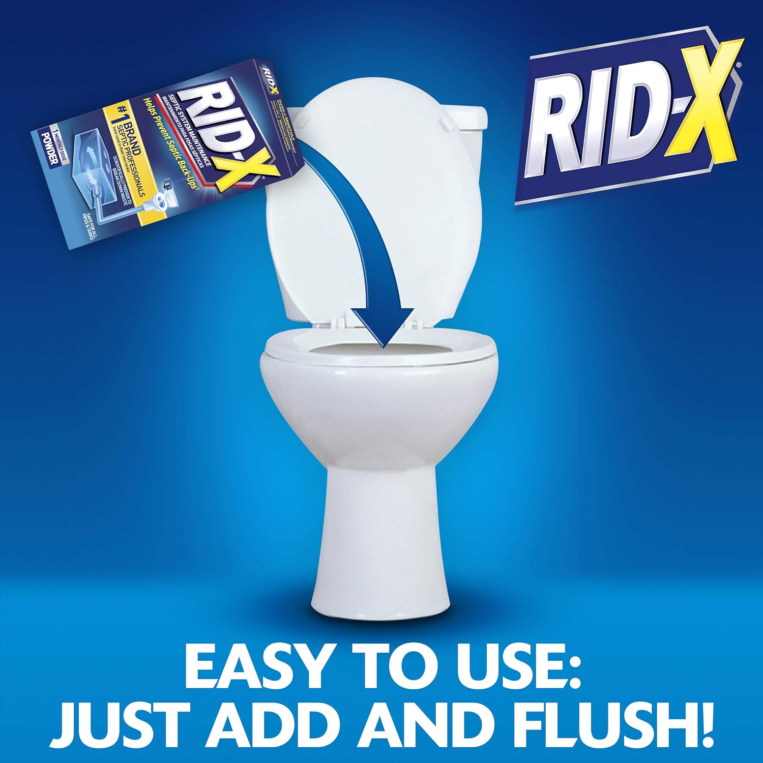 RID-X Septic Treatment, Septic Tank Treatment, 1 Month Supply Of Powder, 9.8 oz