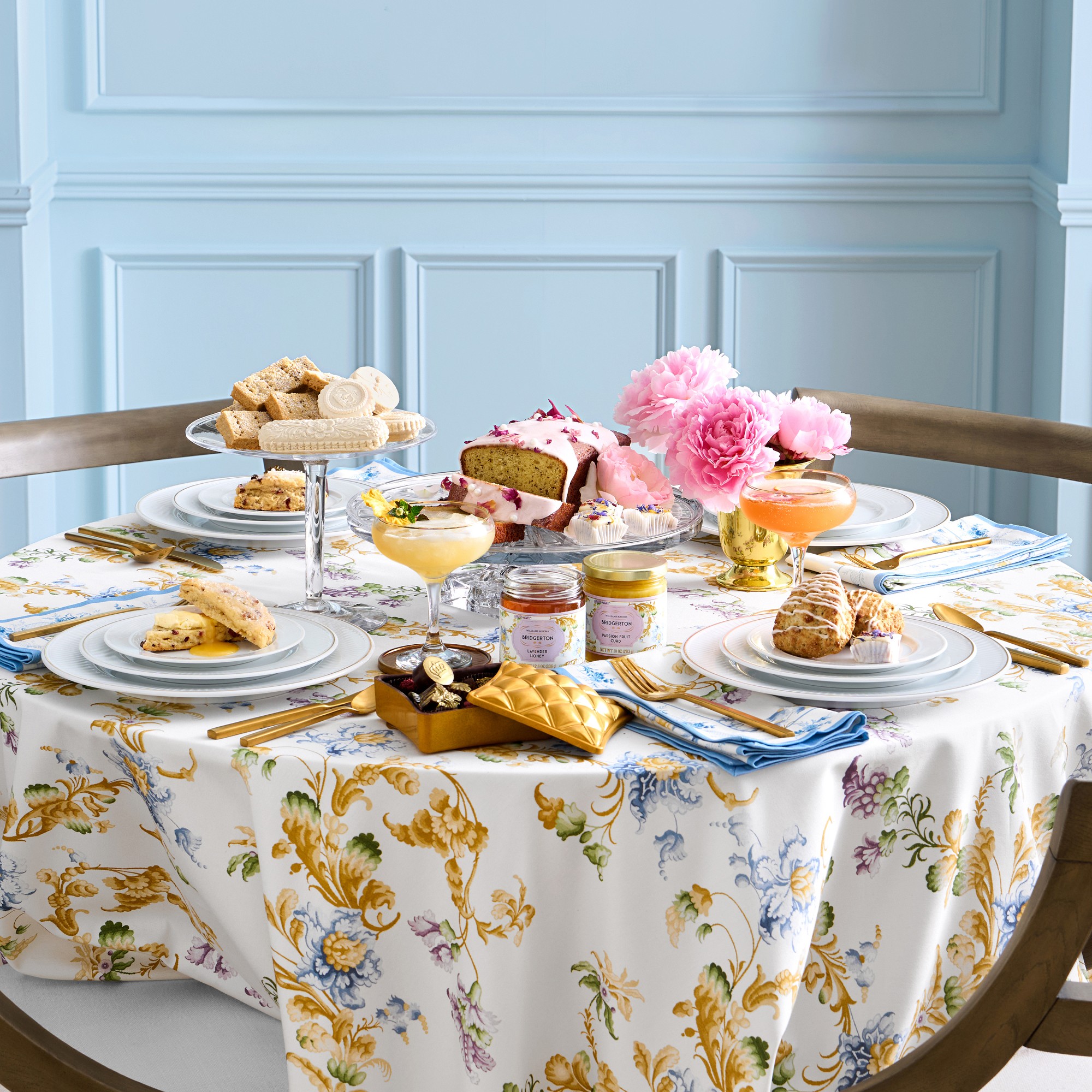 Bridgerton x Williams Sonoma Round Tablecloth