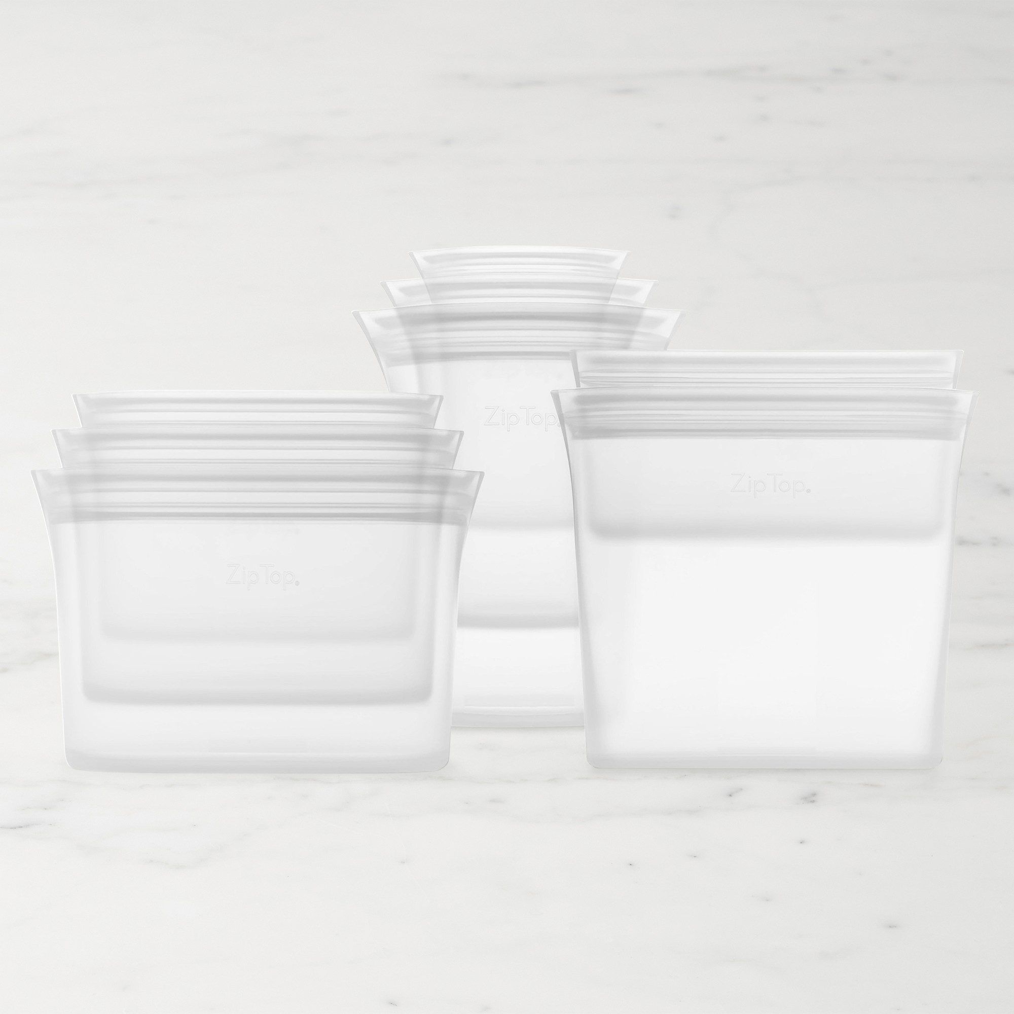 Zip Top 8-Piece Reusable Silicone Food Storage Set