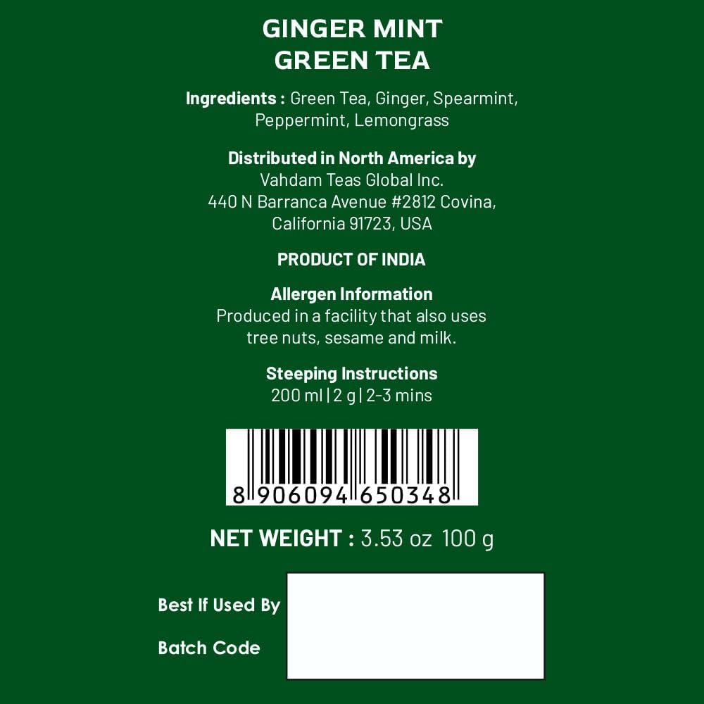 VAHDAM, Organic Turmeric Ginger Herbal Tea Bags (100 Pyramid Tea Bags) Caffeine Free, Non GMO, Gluten Free | 100% Pure Herbal Blend - Savory & Spicy | Plant-Based Tea Bags | Resealable Ziplock Pouch