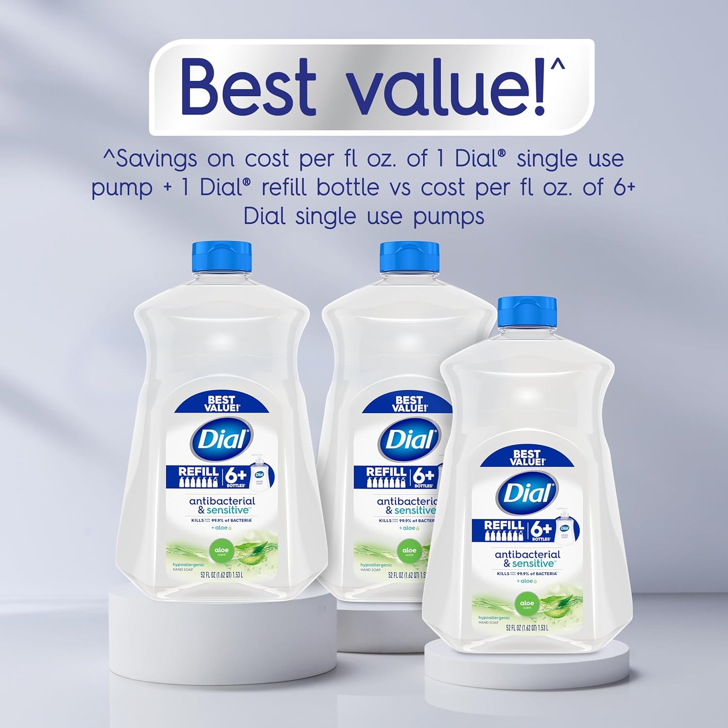 Dial Antibacterial Liquid Hand Soap, Spring Water, 11 fl oz (Pack of 4)