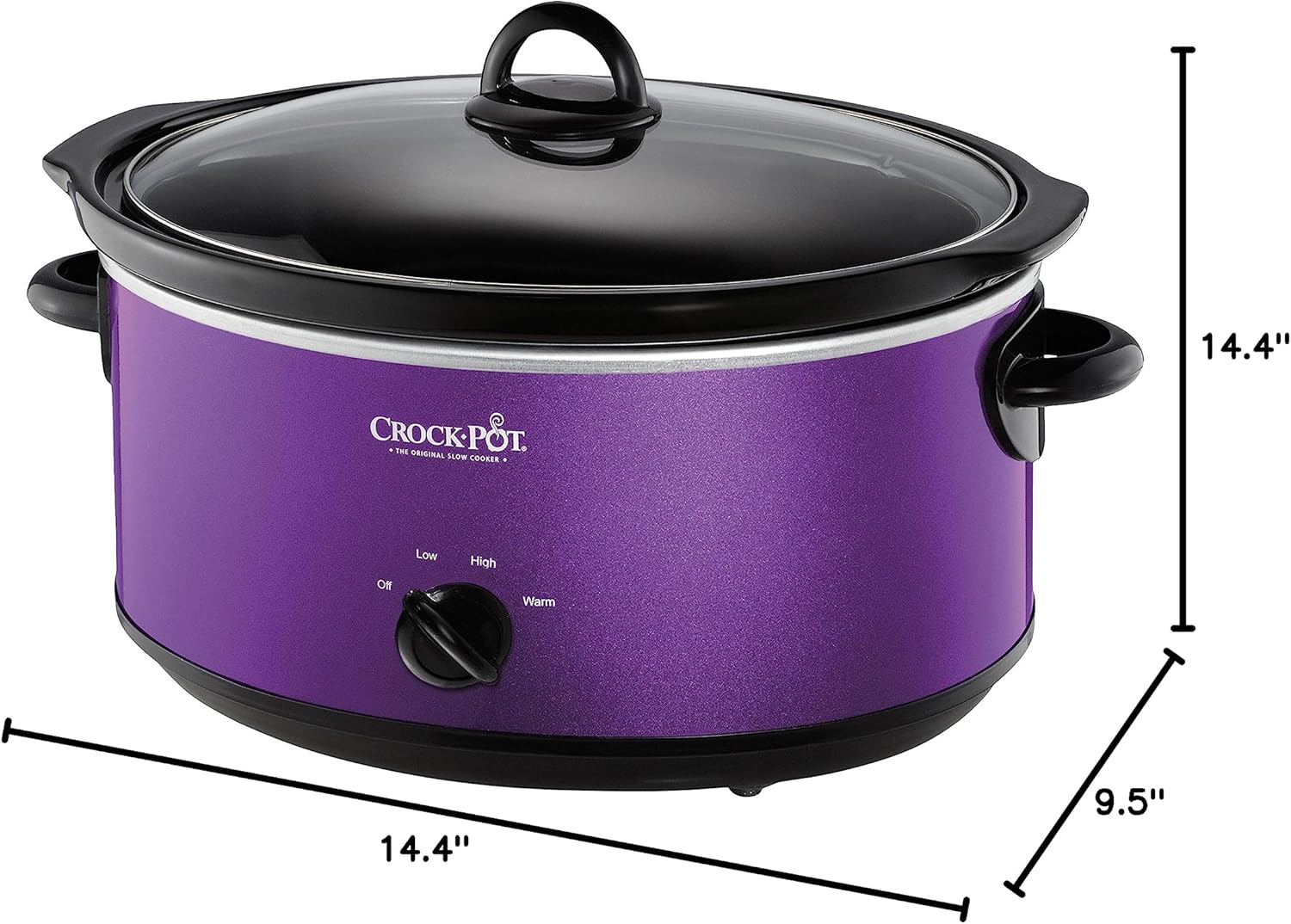 Crockpot SCV700-CH-BR Slow Cooker, 7 quarts, Charcoal