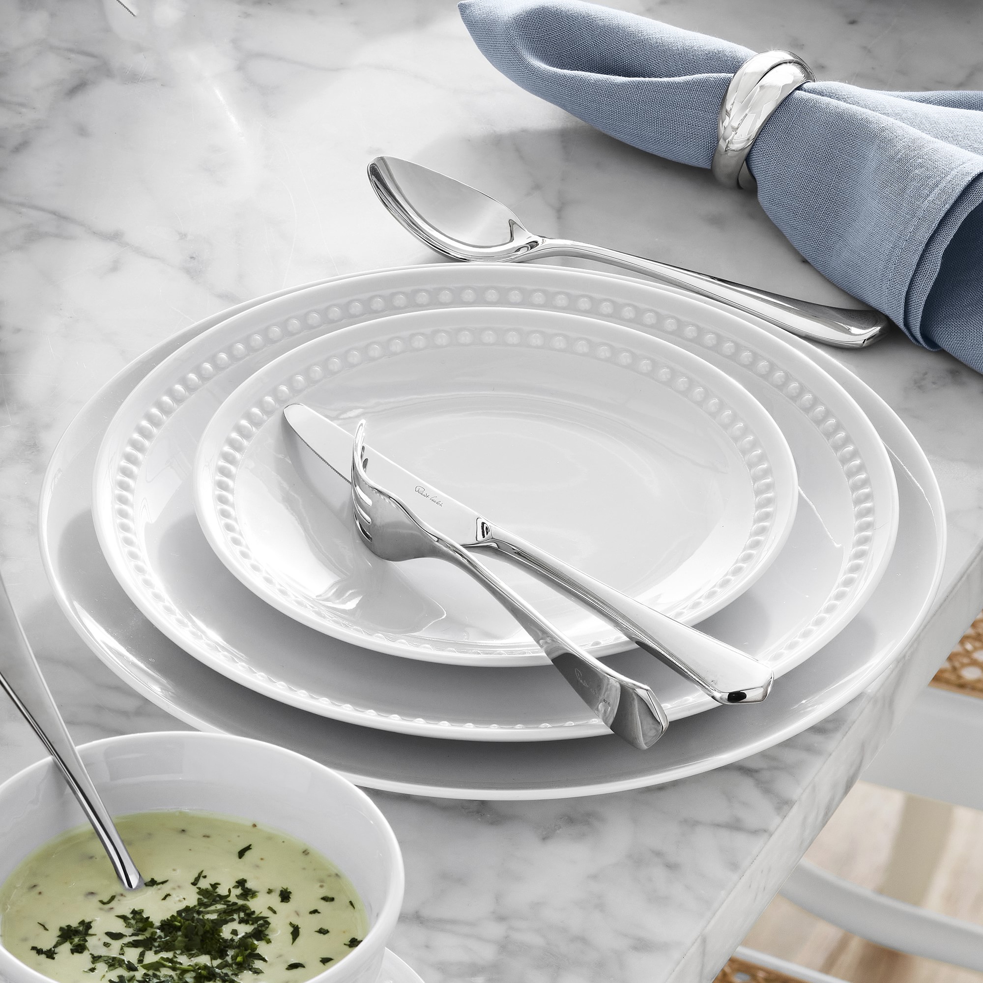 Pillivuyt Beaded Coupe Dinnerware Collection