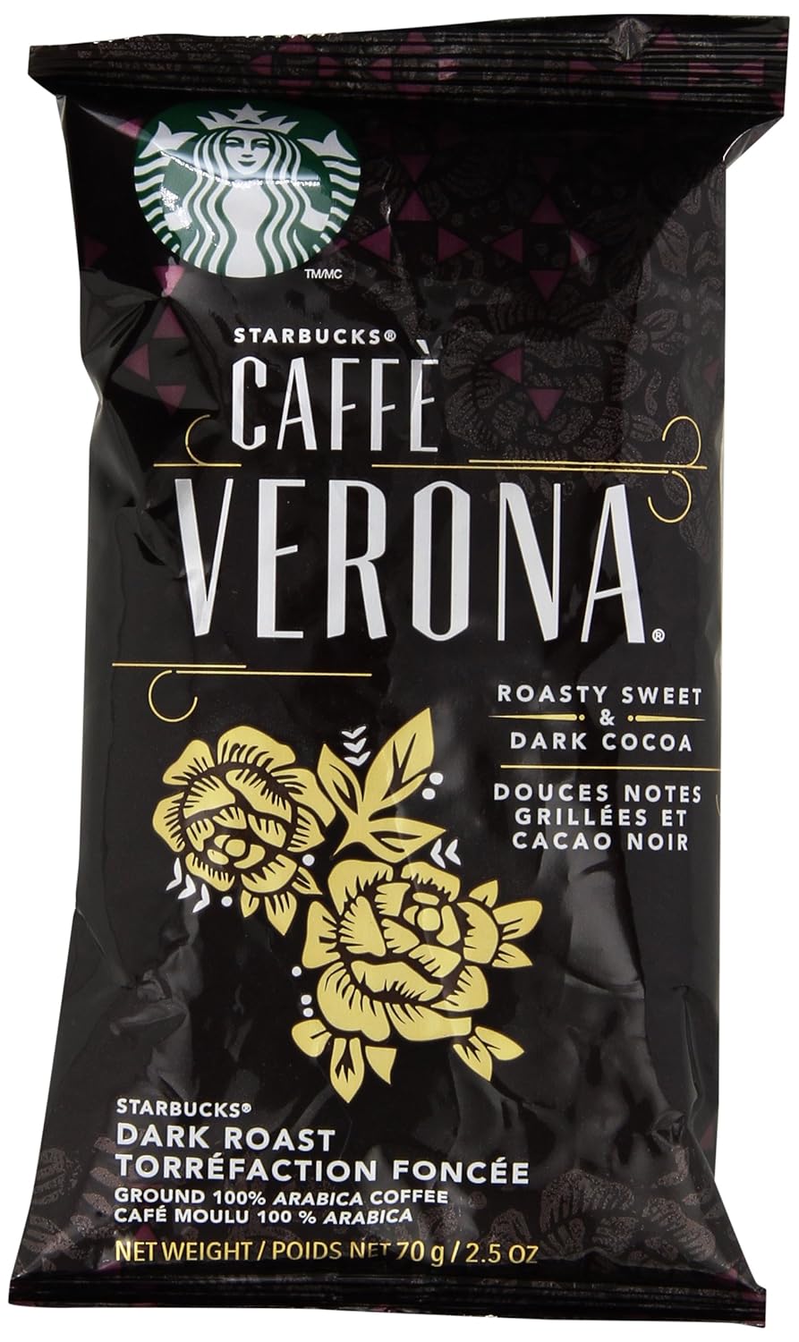 Starbucks Ground Coffee, Dark Roast Coffee, Caffè Verona, 100% Arabica, 1 bag (28 oz)