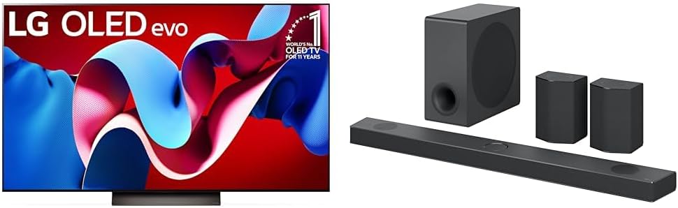 LG 83-Inch Class OLED evo C4 Series Smart TV 4K Processor Flat Screen with Magic Remote AI-Powered with Alexa Built-in (OLED83C4PUA, 2024)