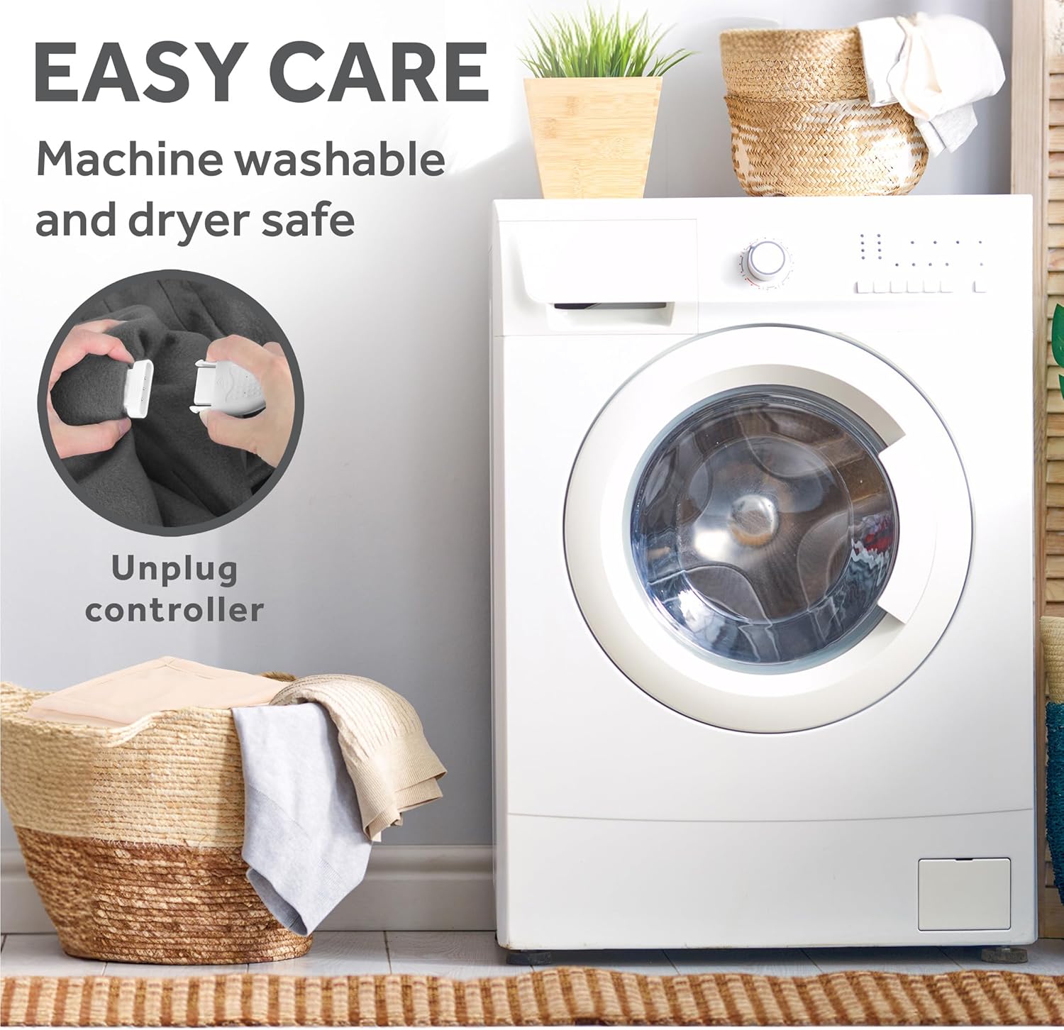 Sunbeam Royal Ultra Rodeen Blue Plaid Heated Personal Throw / Blanket, Cozy-Warm, Adjustable Heat Settings