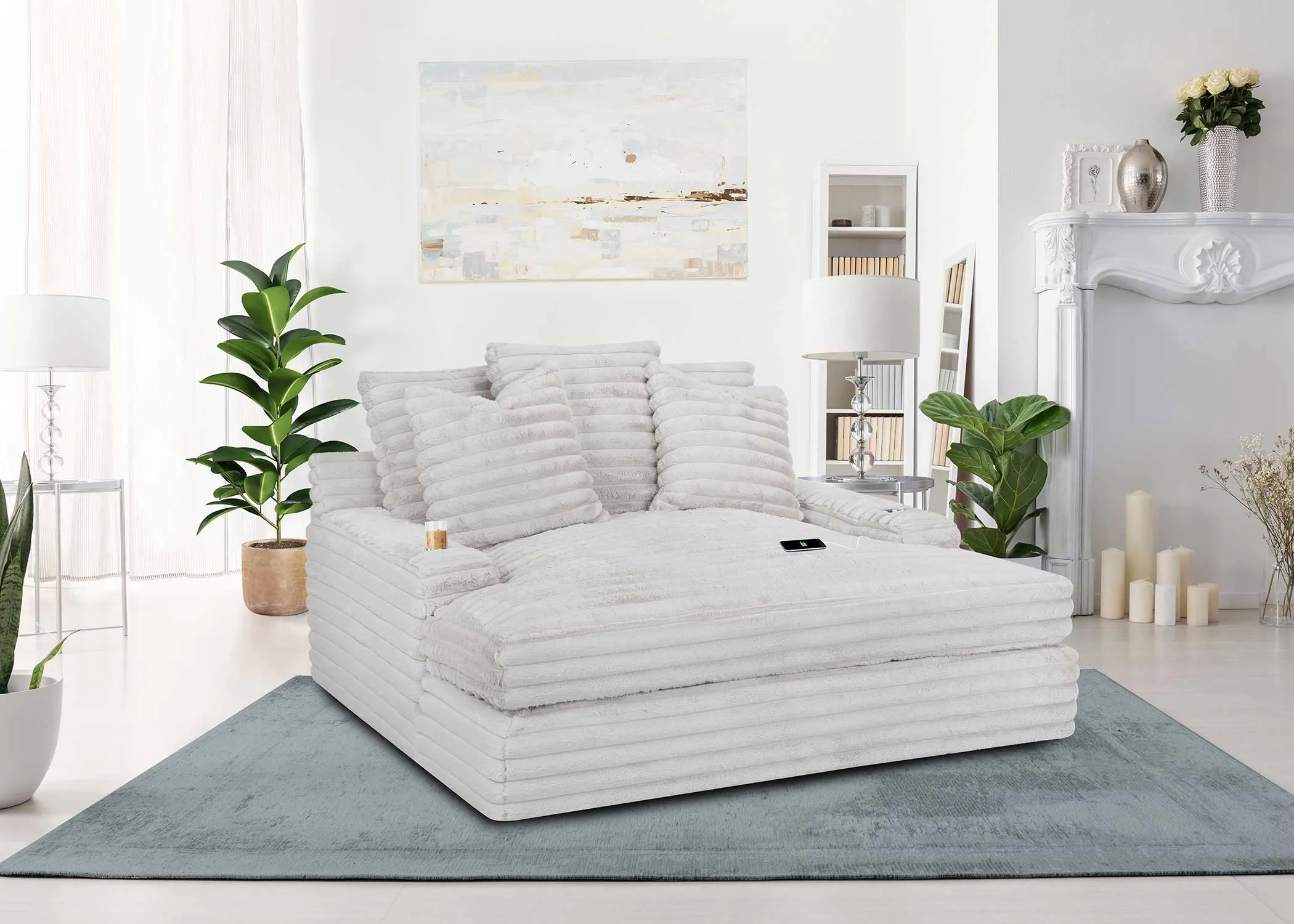 Comfy Upholstered Chaise Lounge